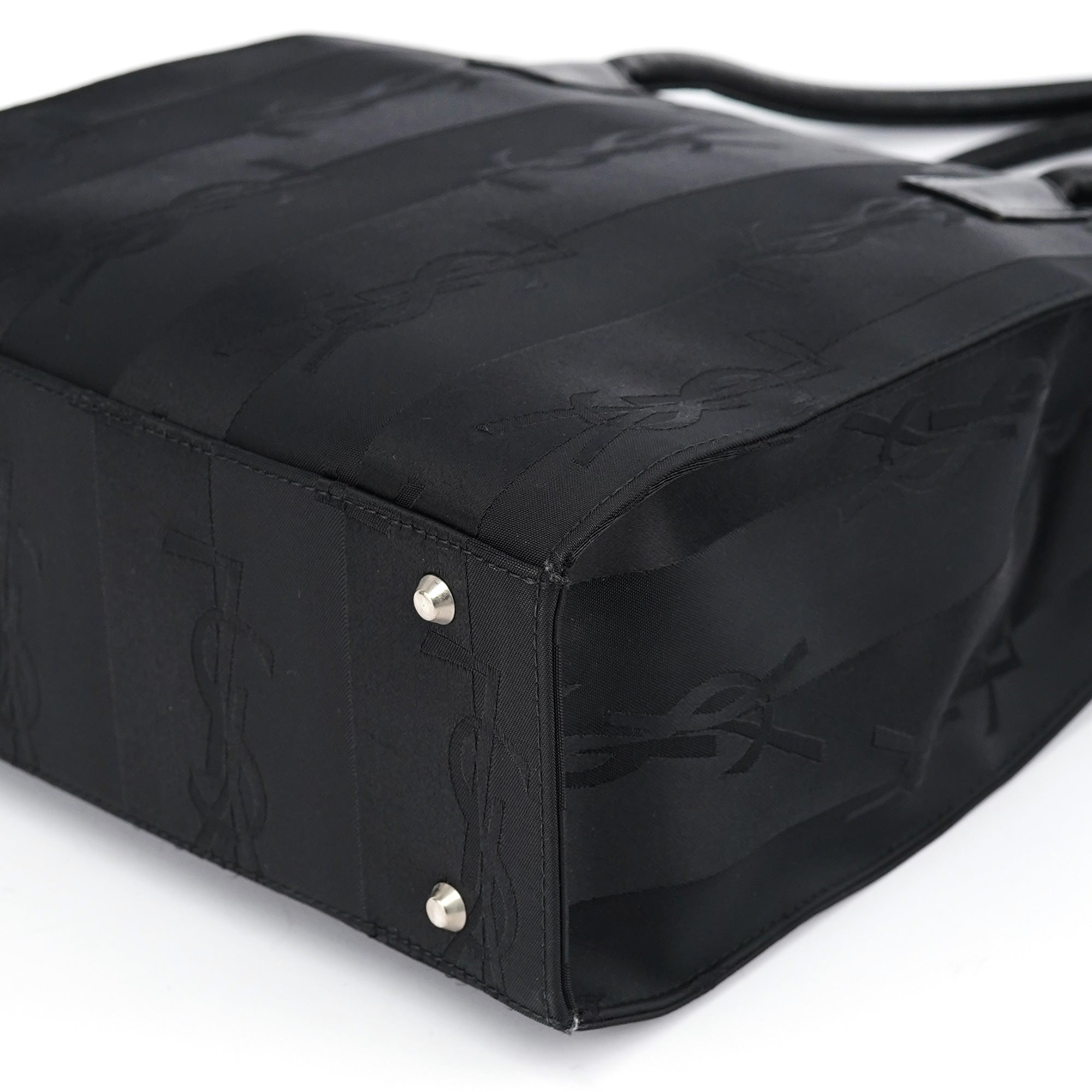 Black Satin YSL Tote Bag