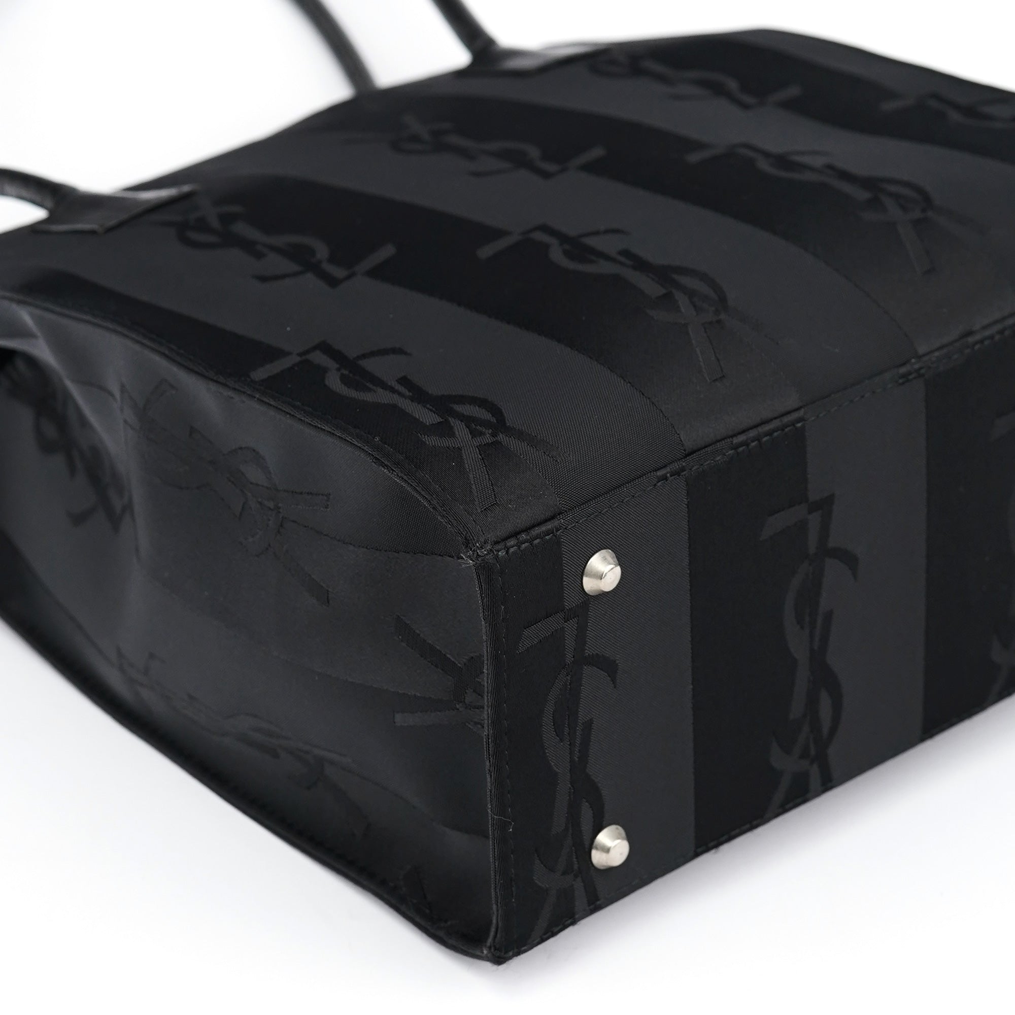 Black Satin YSL Tote Bag