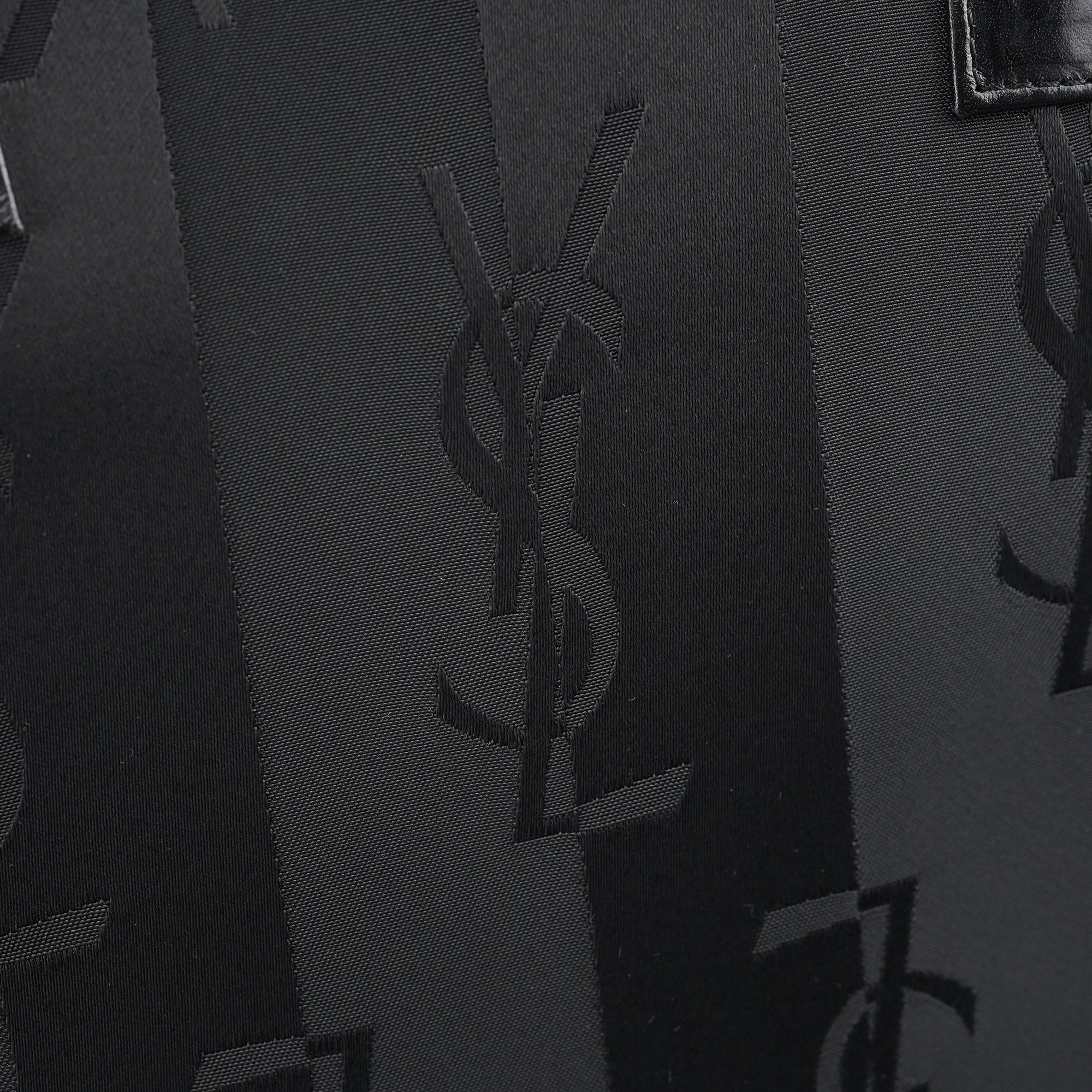 Black Satin YSL Tote Bag