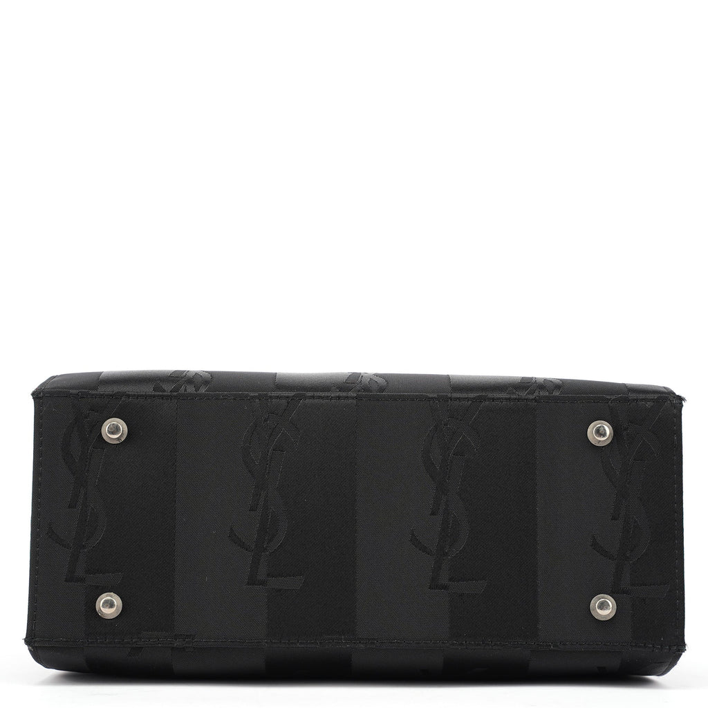 Black Satin YSL Tote Bag