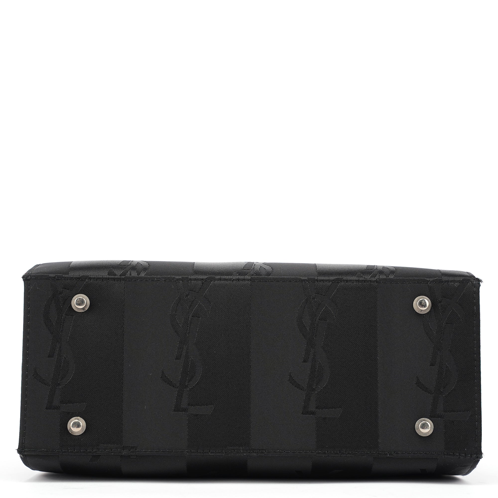 Black Satin YSL Tote Bag