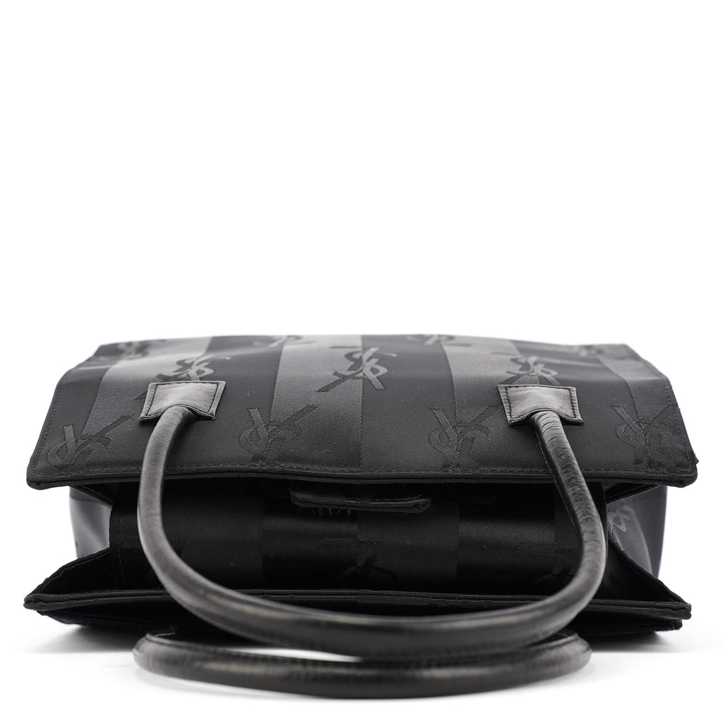 Black Satin YSL Tote Bag