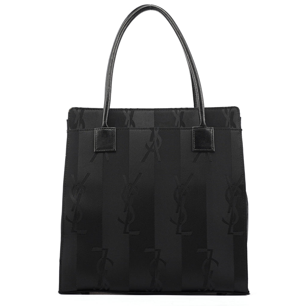 Black Satin YSL Tote Bag