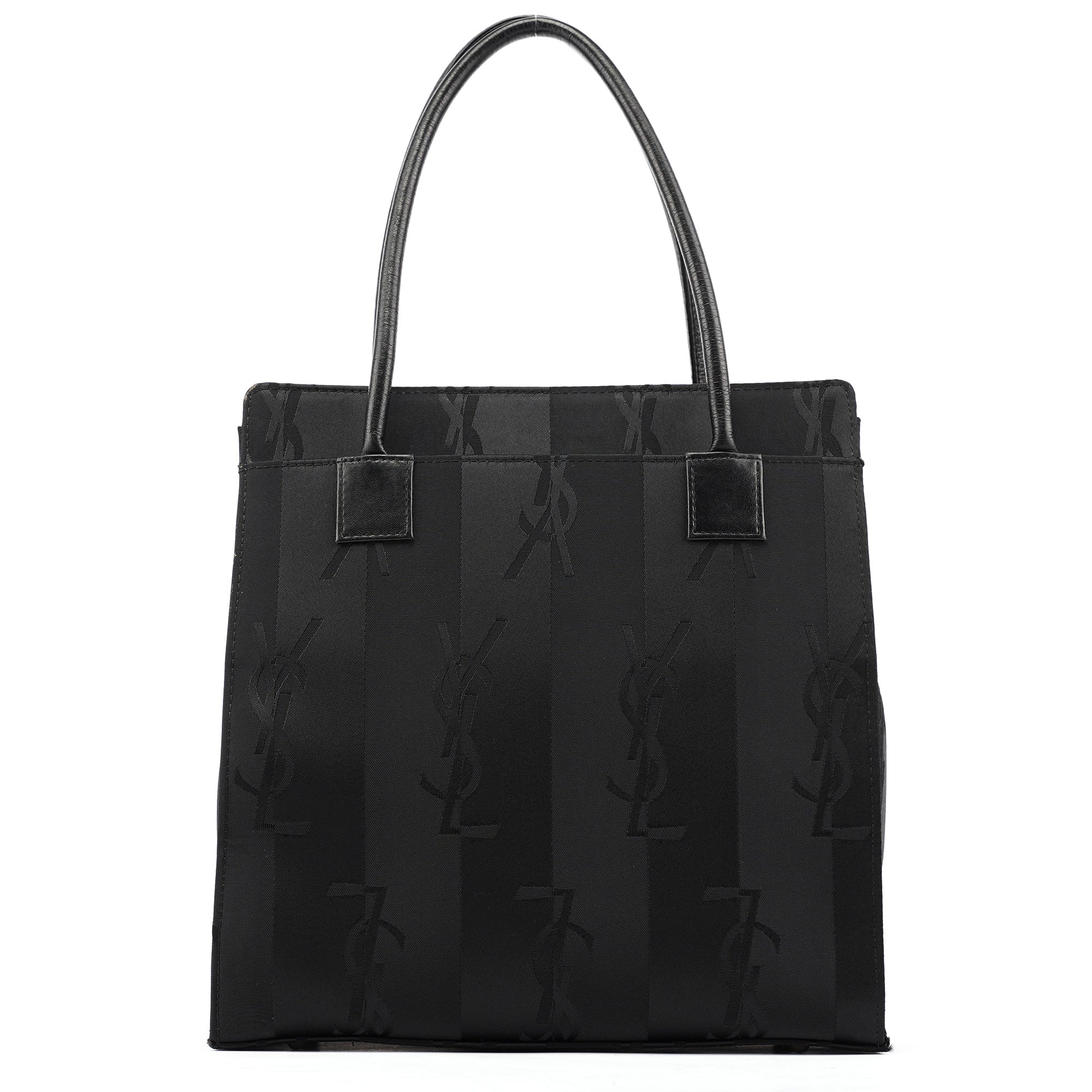 Black Satin YSL Tote Bag