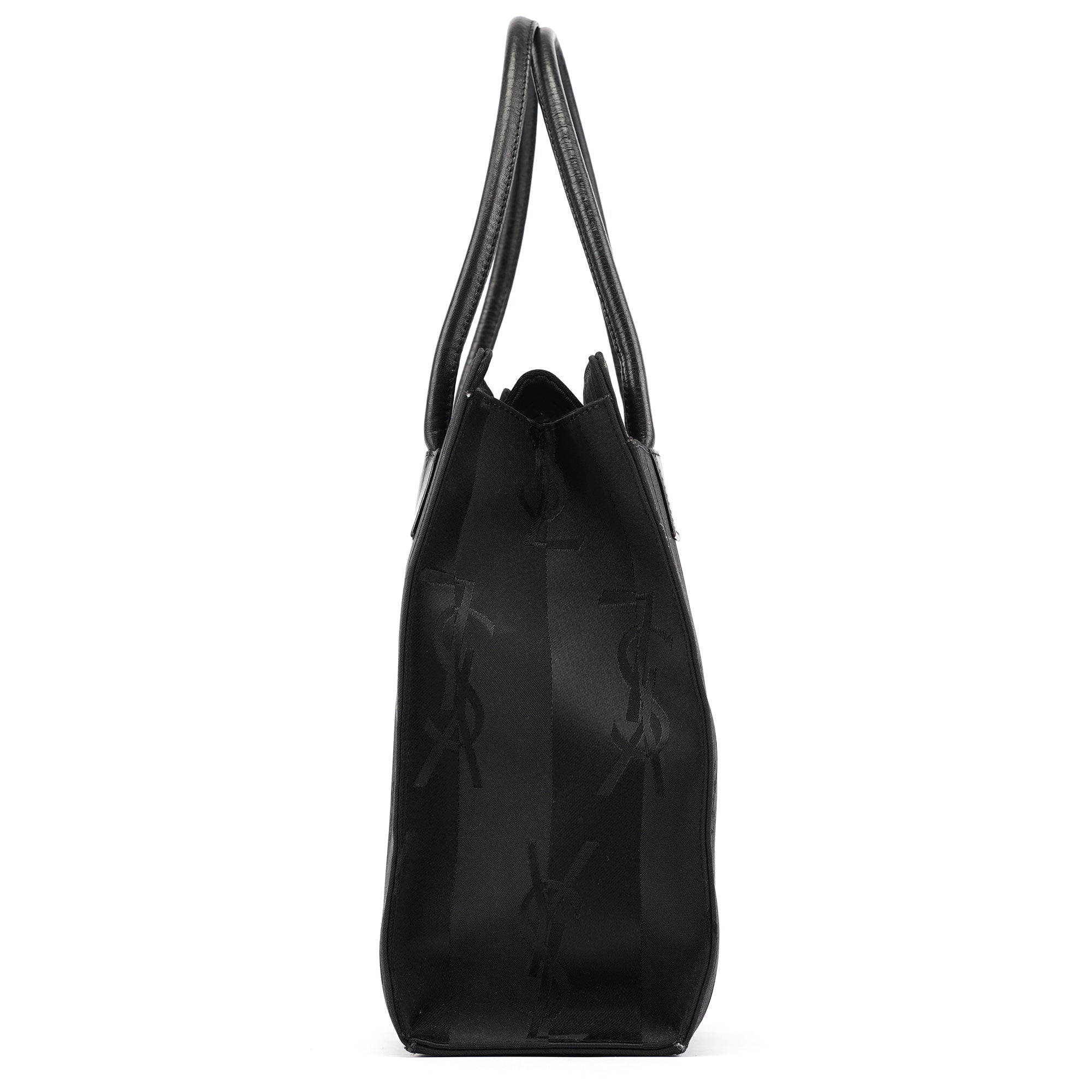 Black Satin YSL Tote Bag