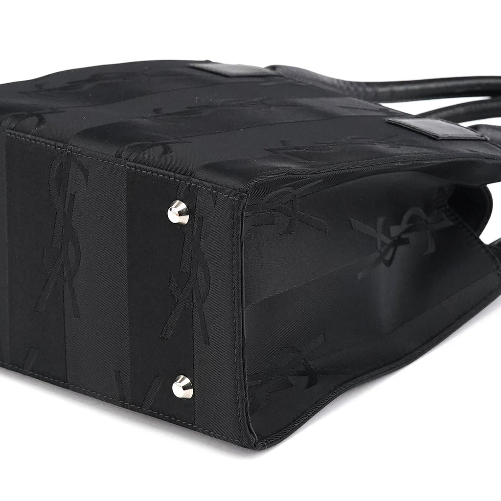 Black YSL Satin Tote Bag