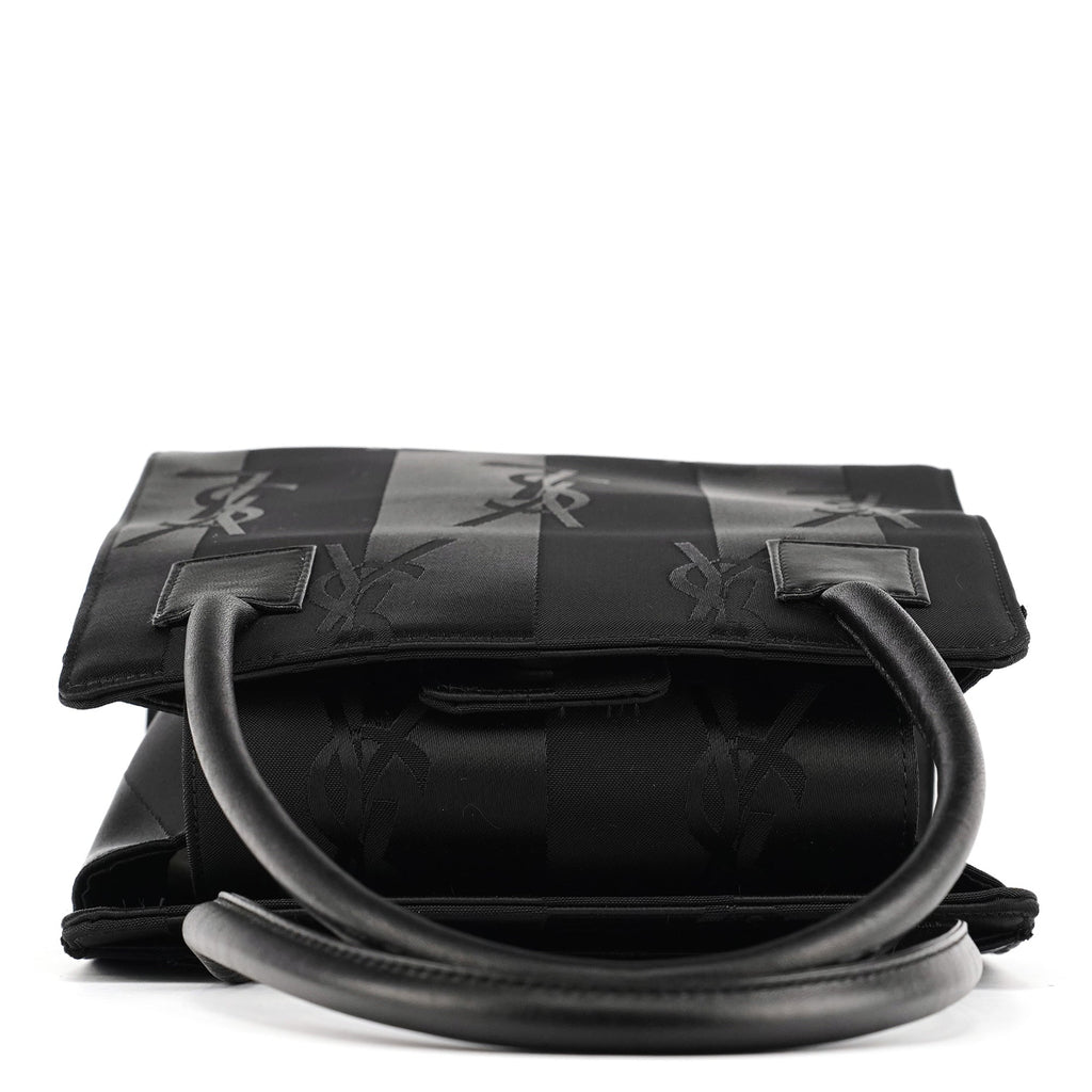 Black YSL Satin Tote Bag