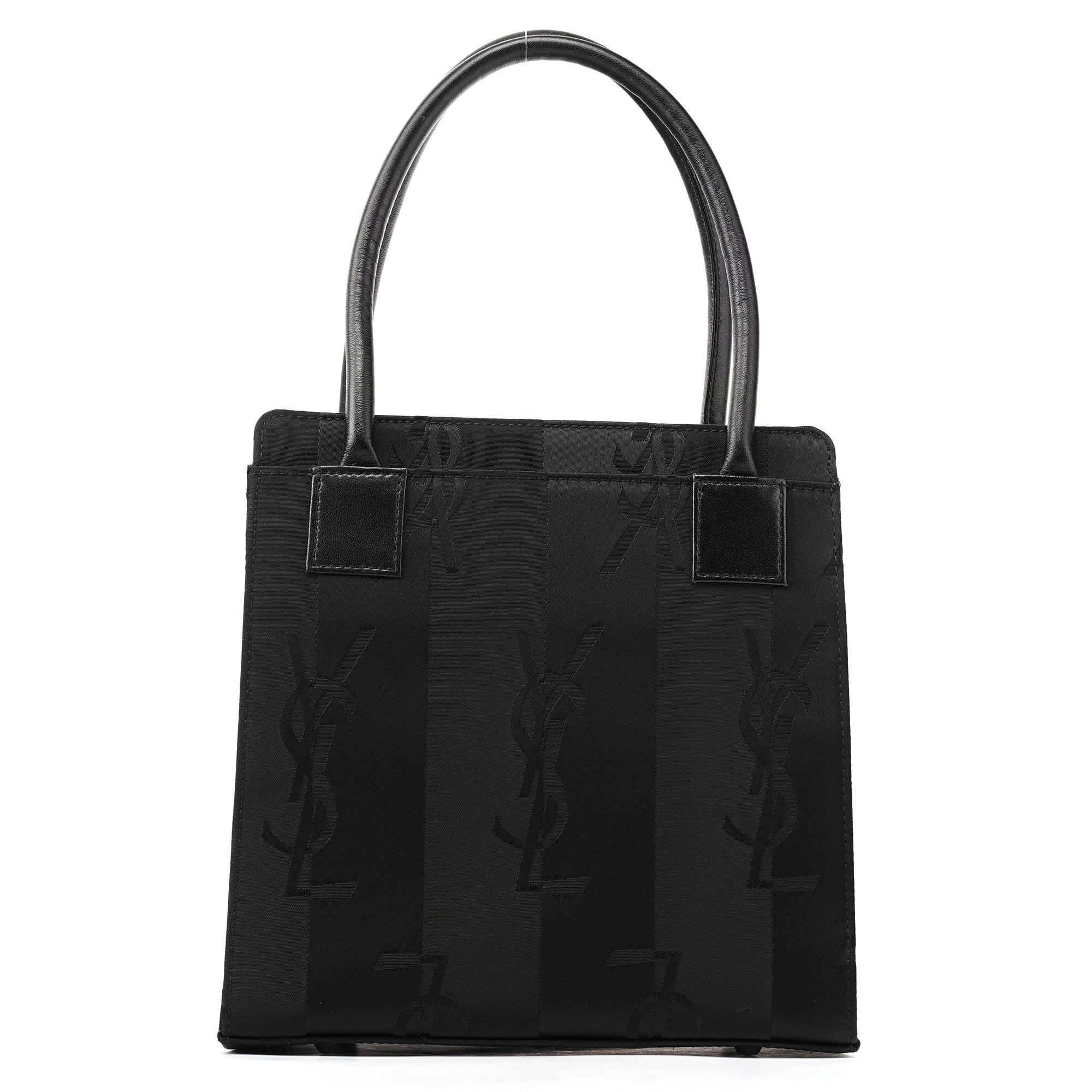 Black YSL Satin Tote Bag