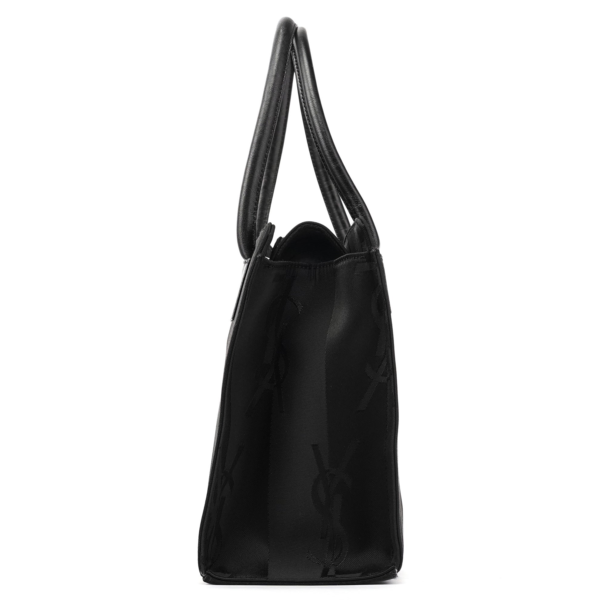 Black YSL Satin Tote Bag