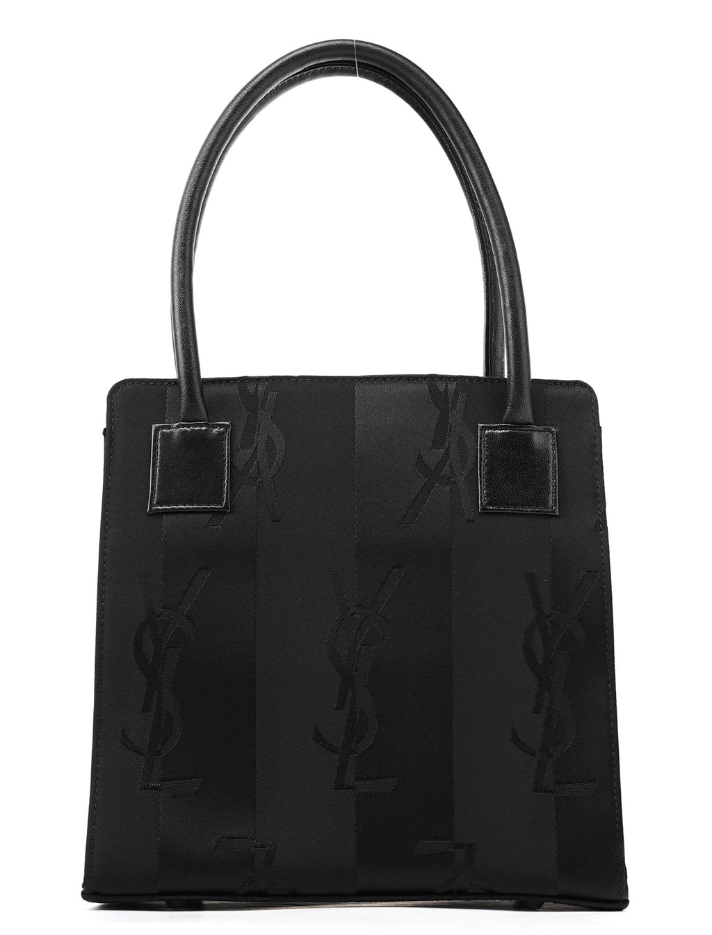 Black YSL Satin Tote Bag