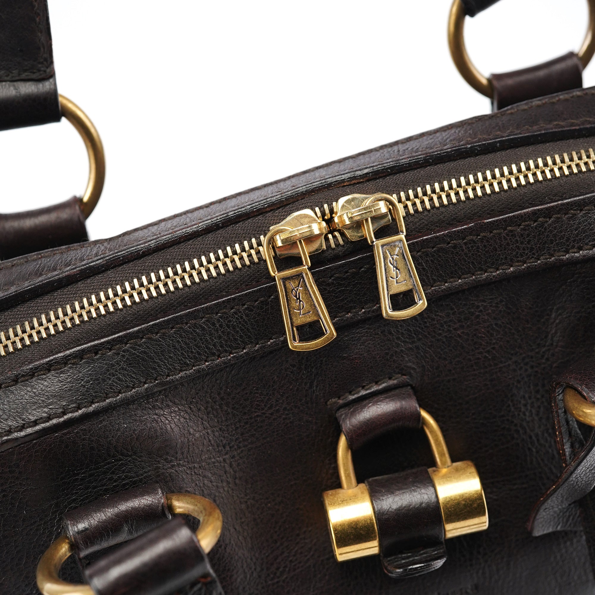 Brown Calfskin Leather Muse Tote Bag