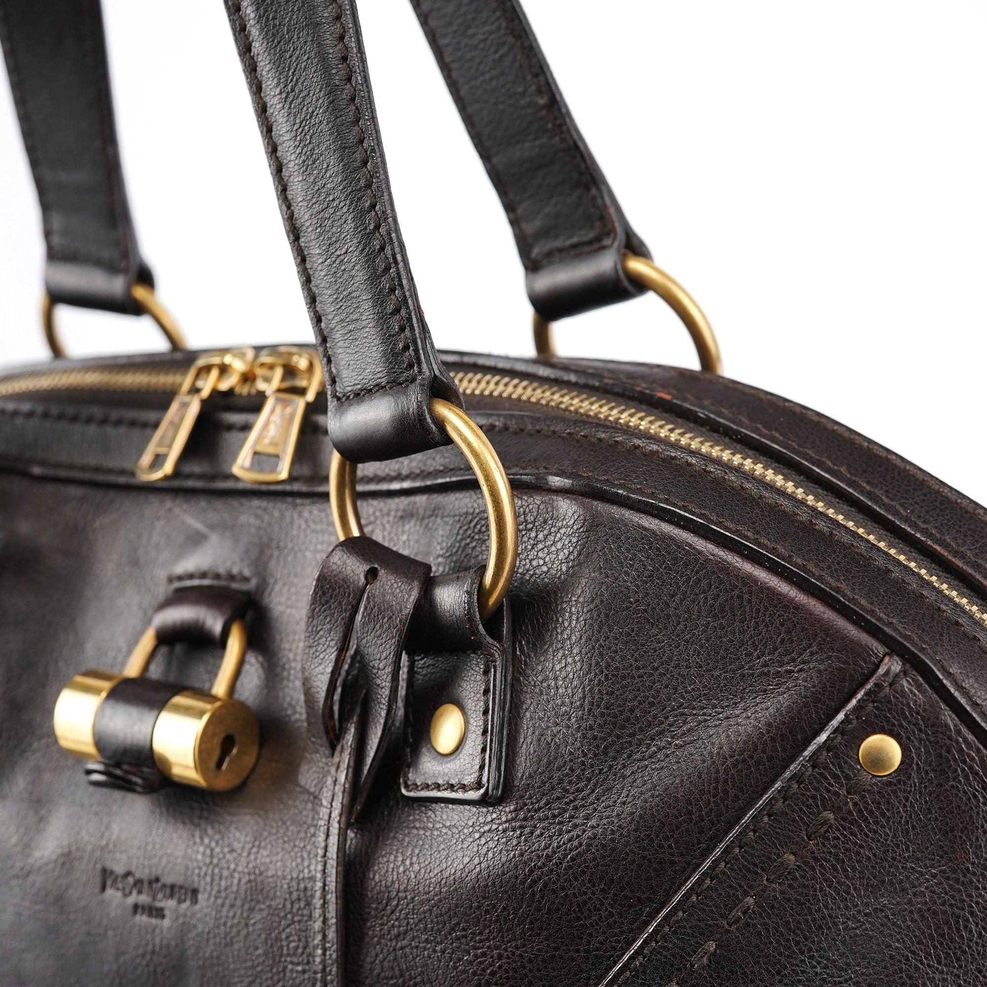 Brown Calfskin Leather Muse Tote Bag