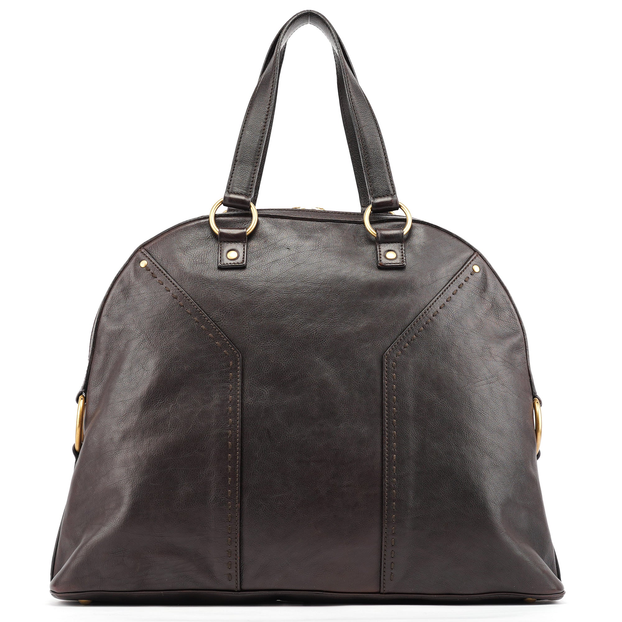 Brown Calfskin Leather Muse Tote Bag