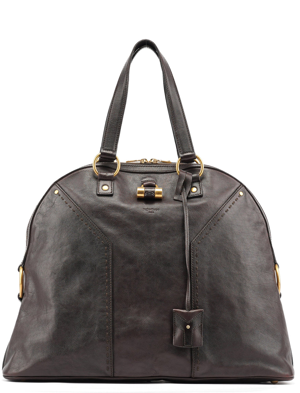 Brown Calfskin Leather Muse Tote Bag