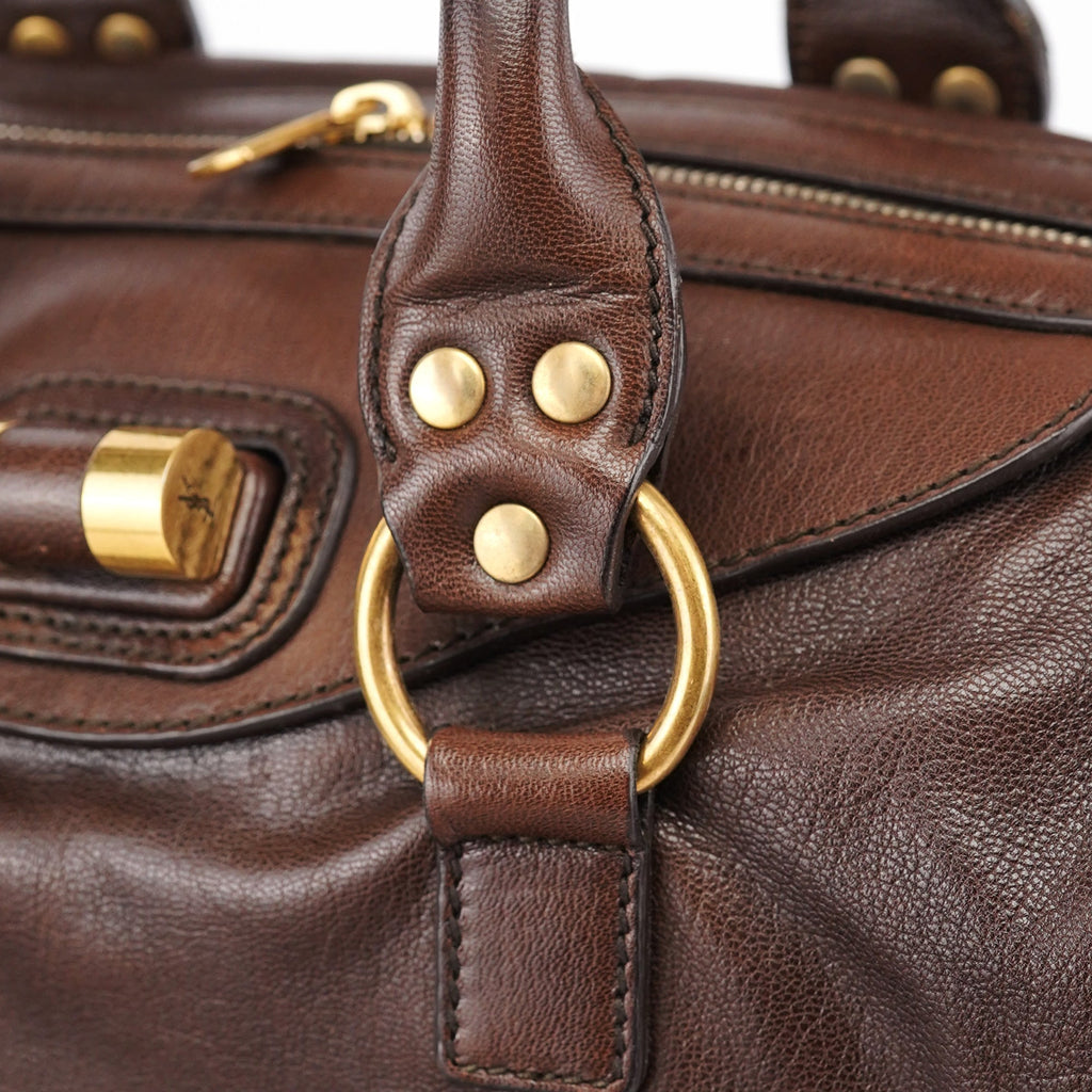 Brown Calfskin Muse Tote Bag