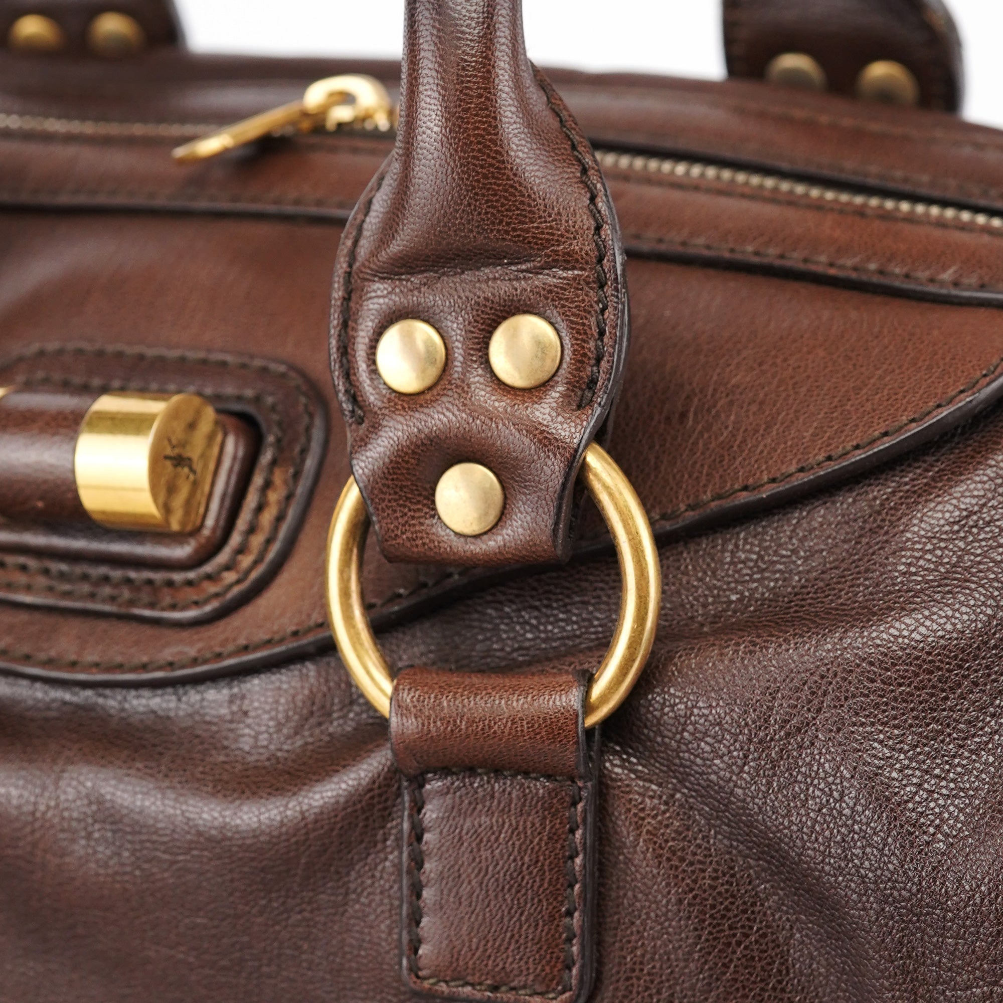 Brown Calfskin Muse Tote Bag