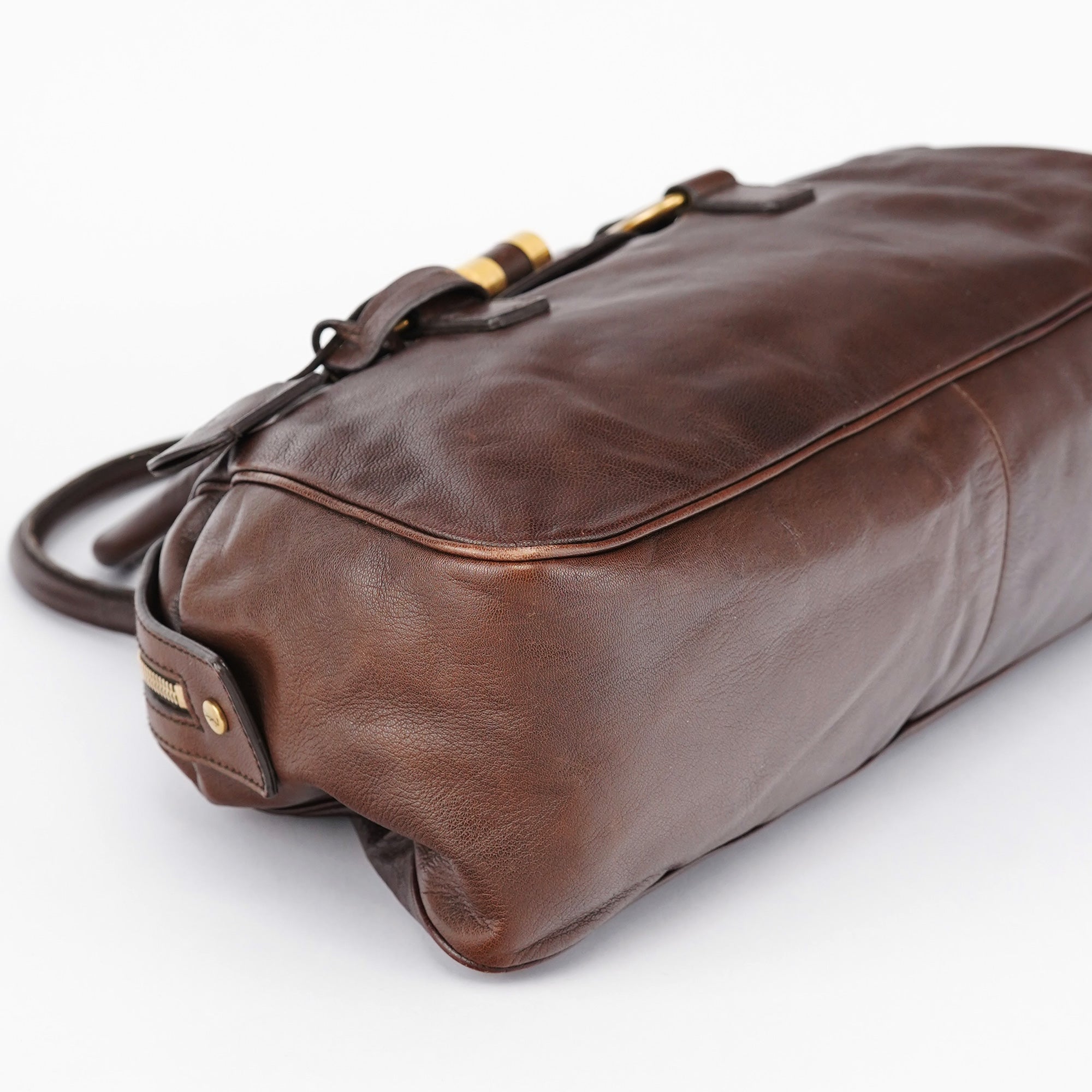 Brown Calfskin Muse Tote Bag