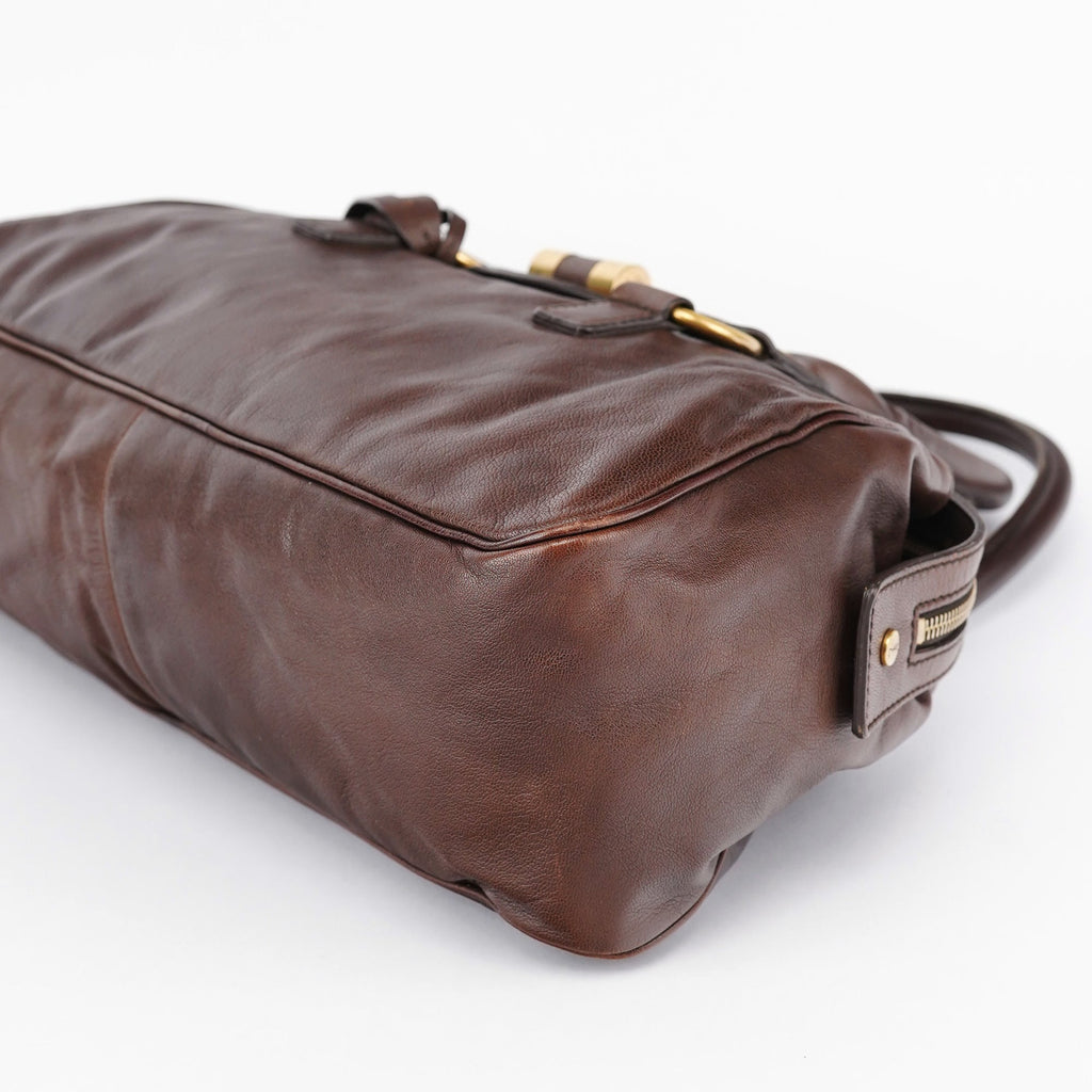 Brown Calfskin Muse Tote Bag