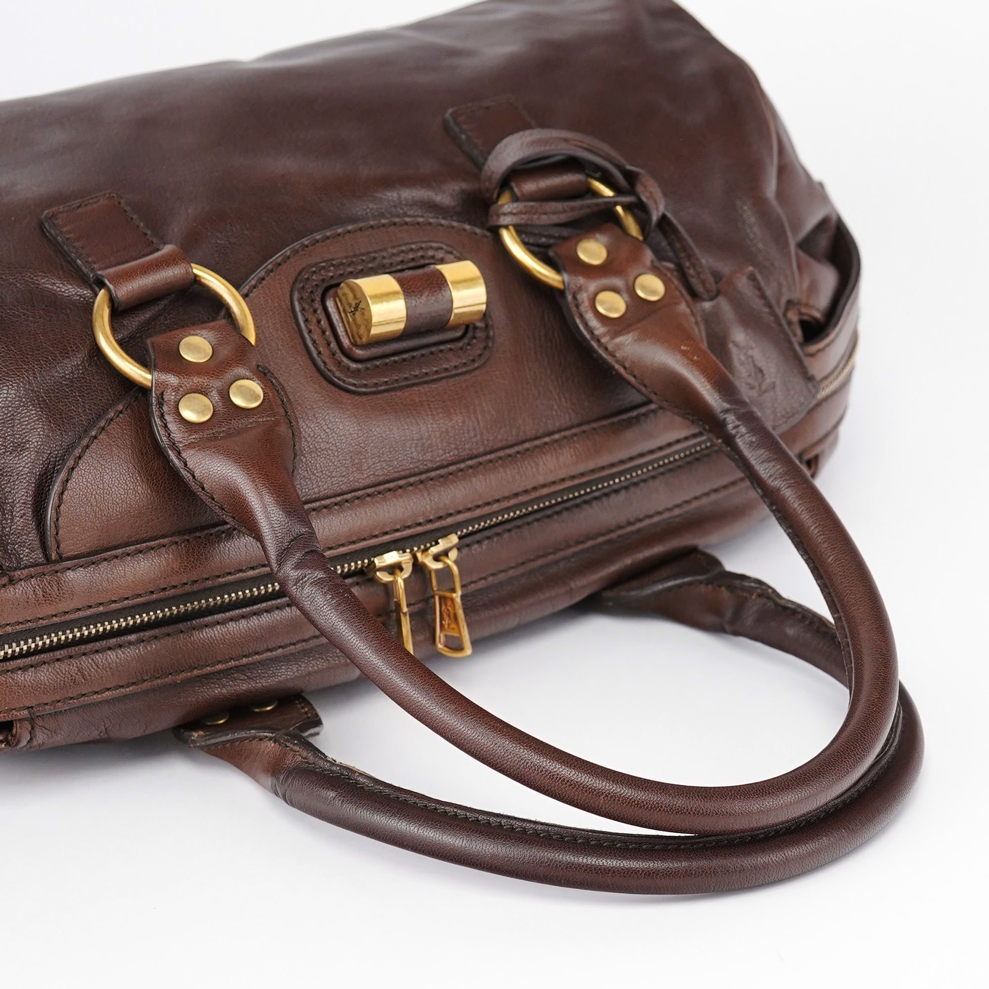 Brown Calfskin Muse Tote Bag