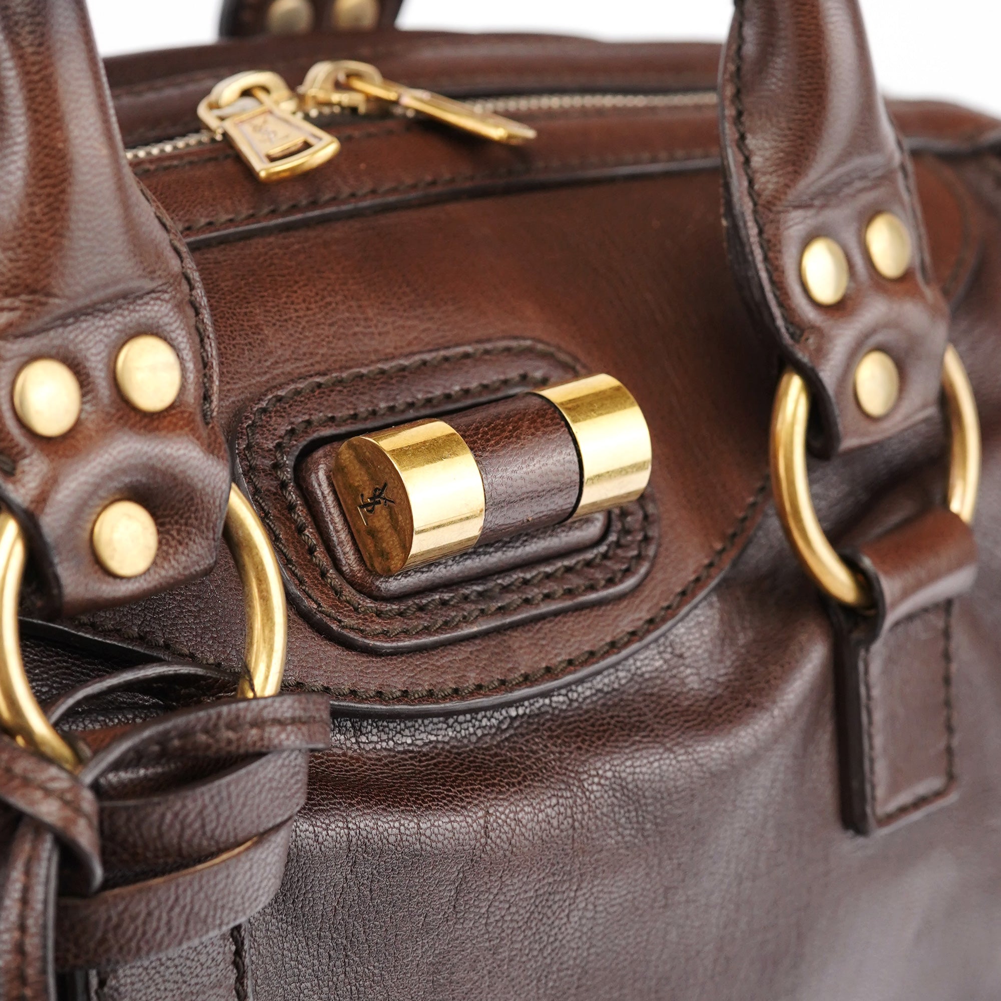 Brown Calfskin Muse Tote Bag