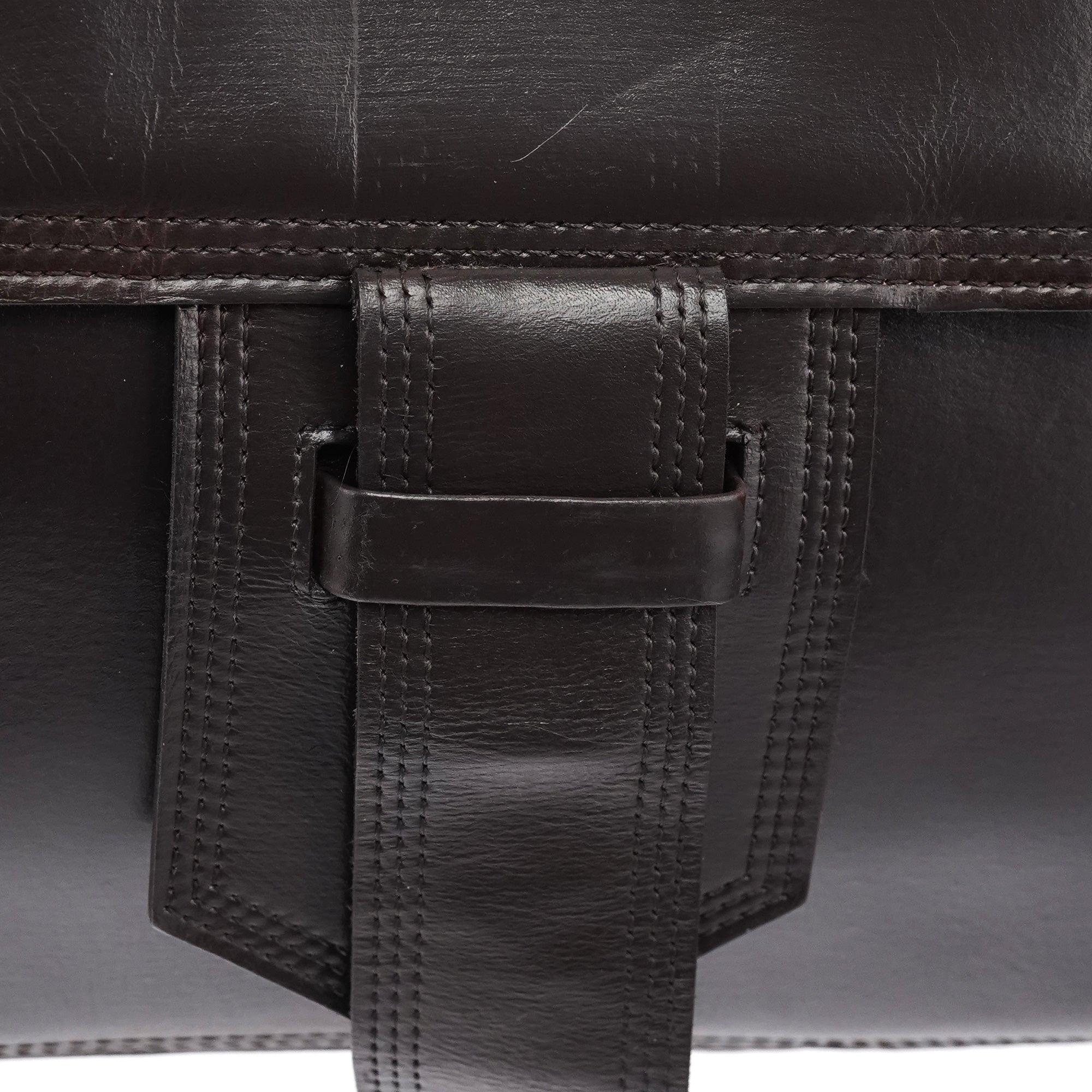 Brown Leather Flap Shoulder Bag