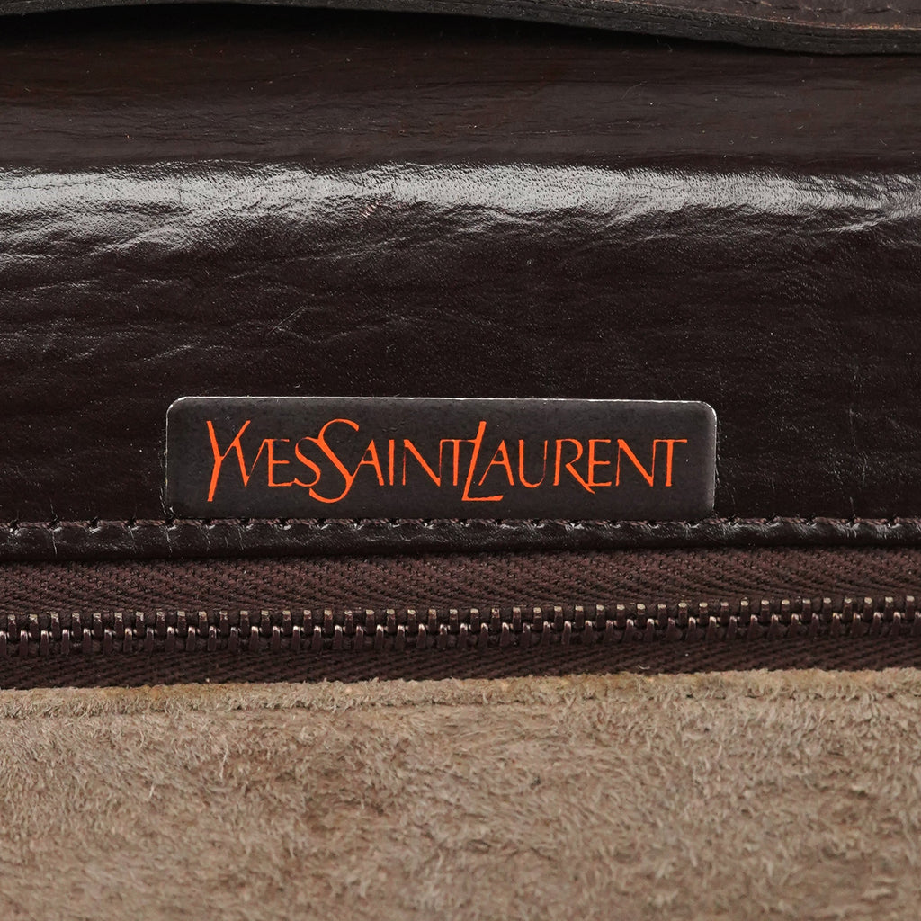 Brown Leather Flap Shoulder Bag