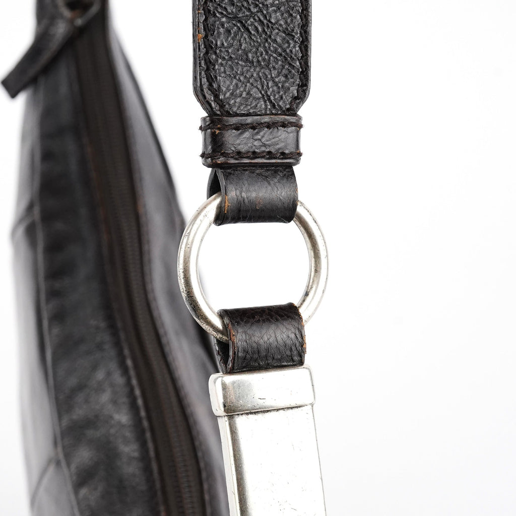 Brown Leather Mombasa Hobo Shoulder Bag