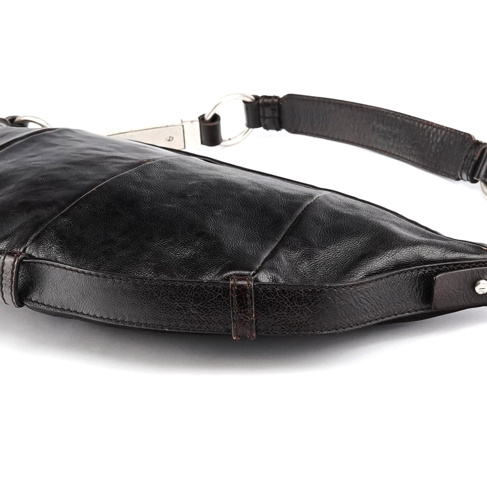 Brown Leather Mombasa Hobo Shoulder Bag