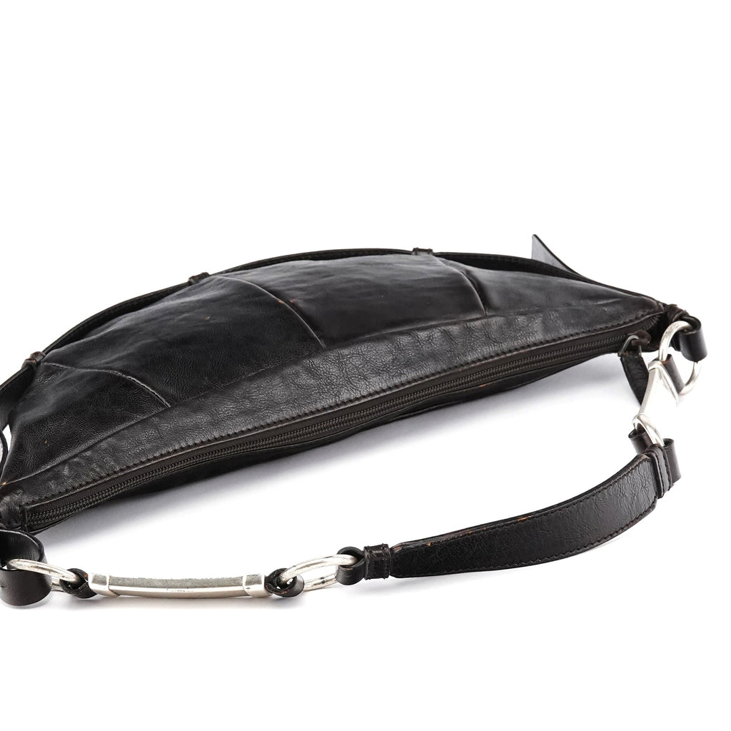 Brown Leather Mombasa Hobo Shoulder Bag