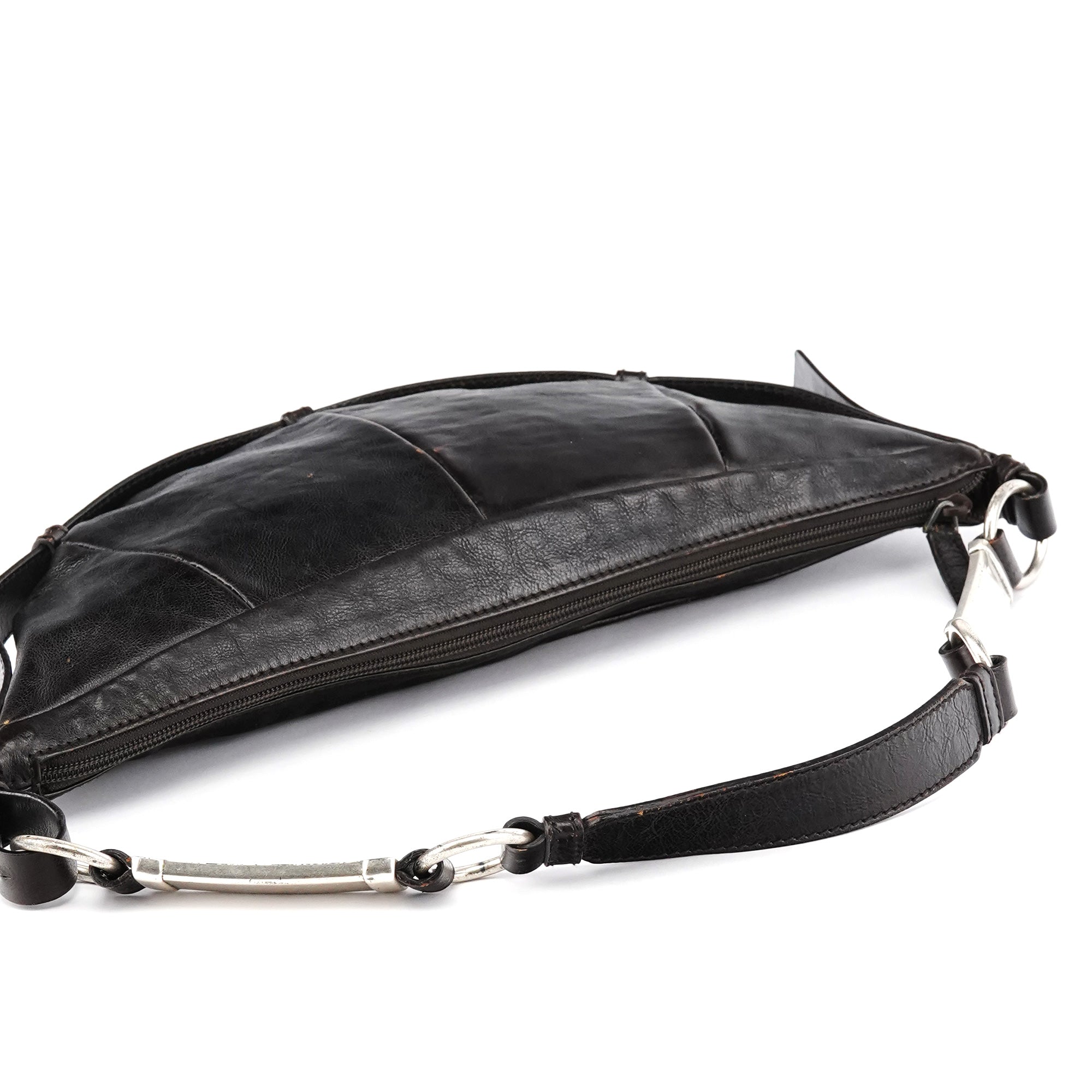 Brown Leather Mombasa Hobo Shoulder Bag