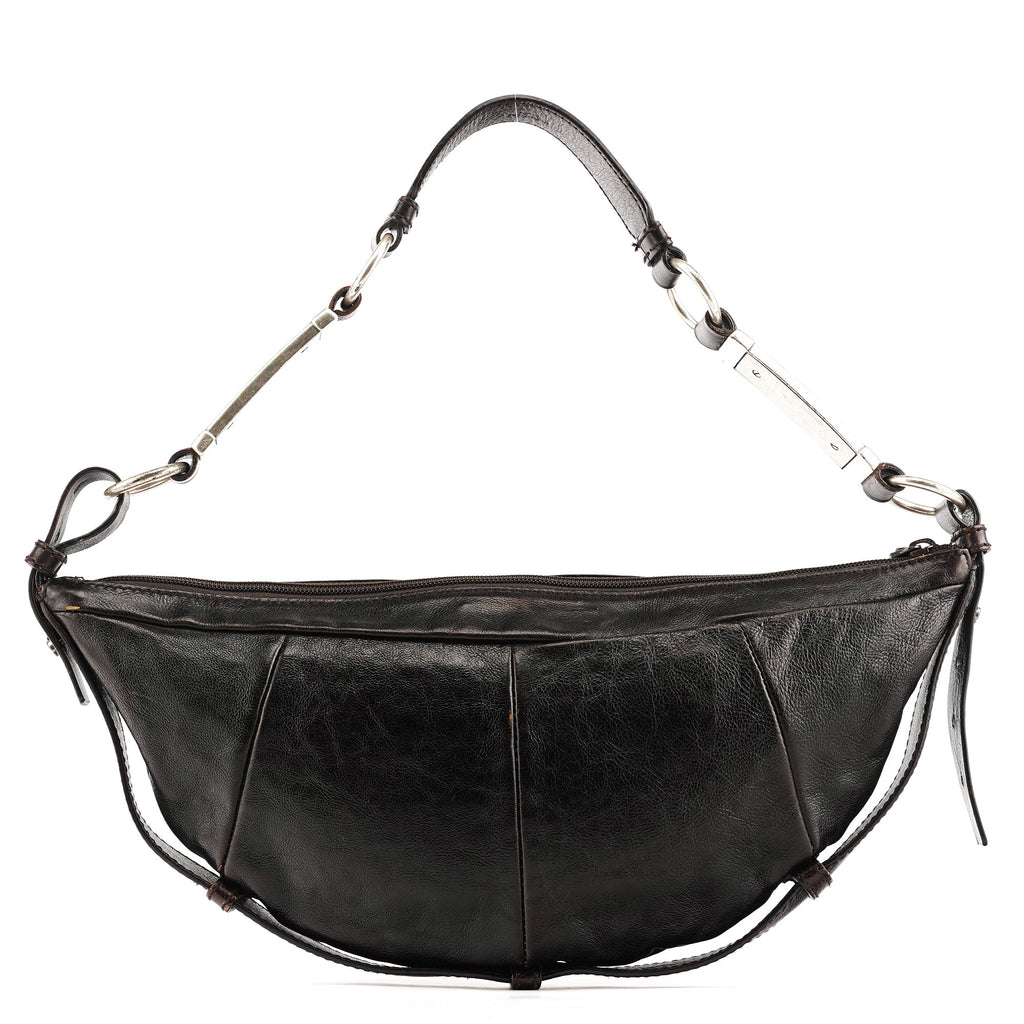 Brown Leather Mombasa Hobo Shoulder Bag