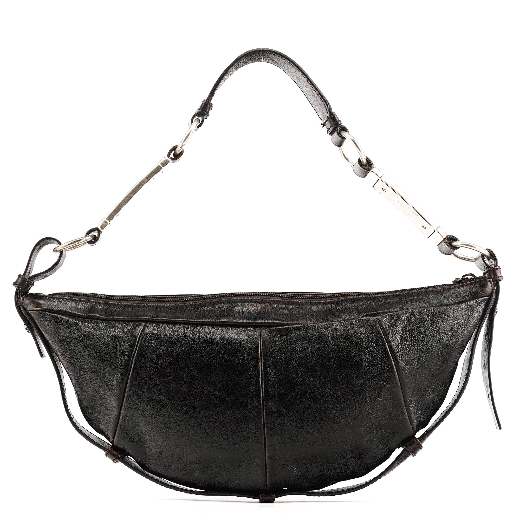 Brown Leather Mombasa Hobo Shoulder Bag