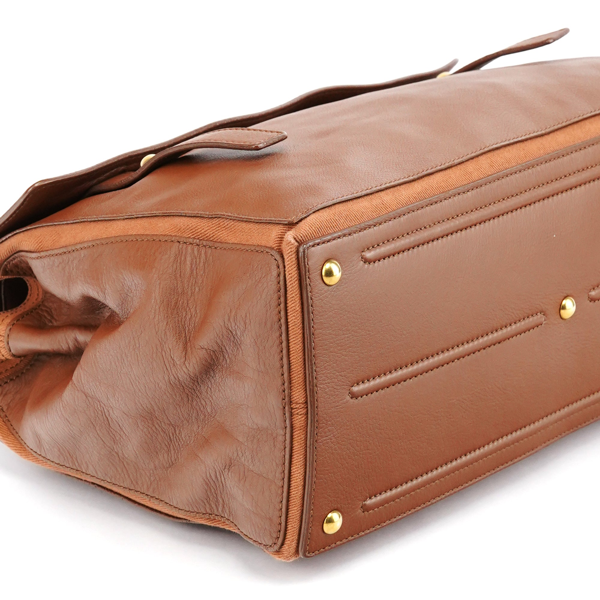 Brown Leather Muse Two Bag