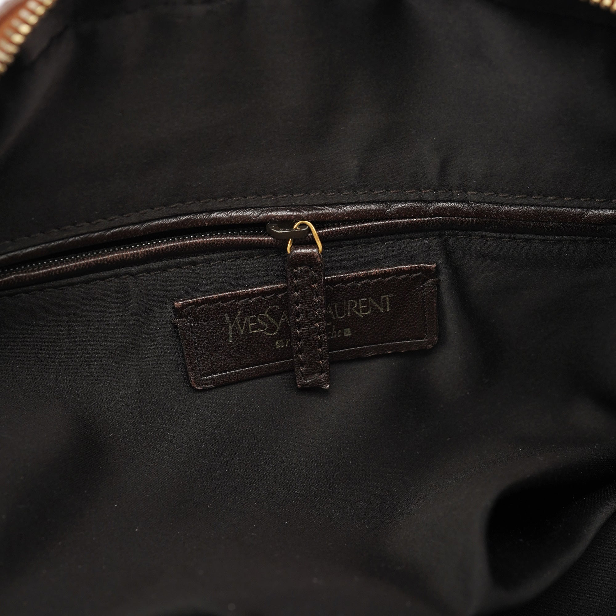 Brown Leather Y Muse Tote Bag