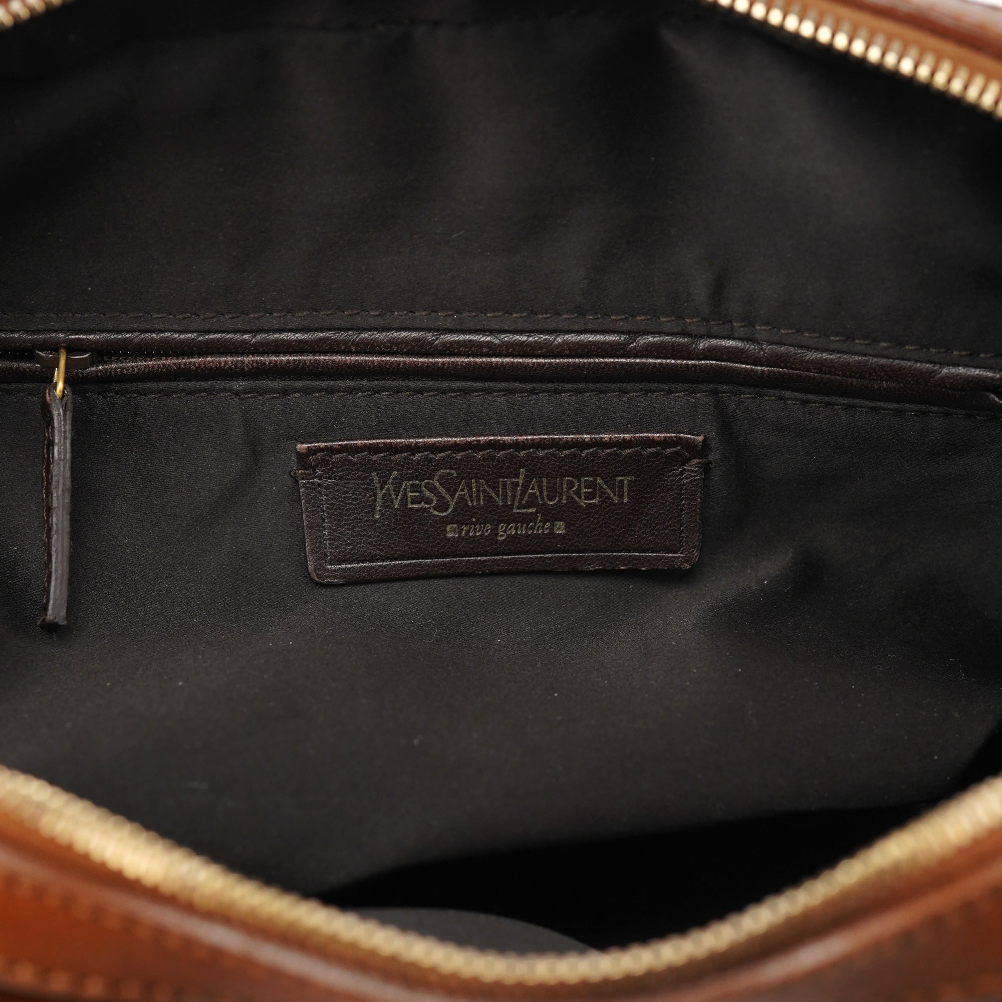 Brown Leather Y Muse Tote Bag