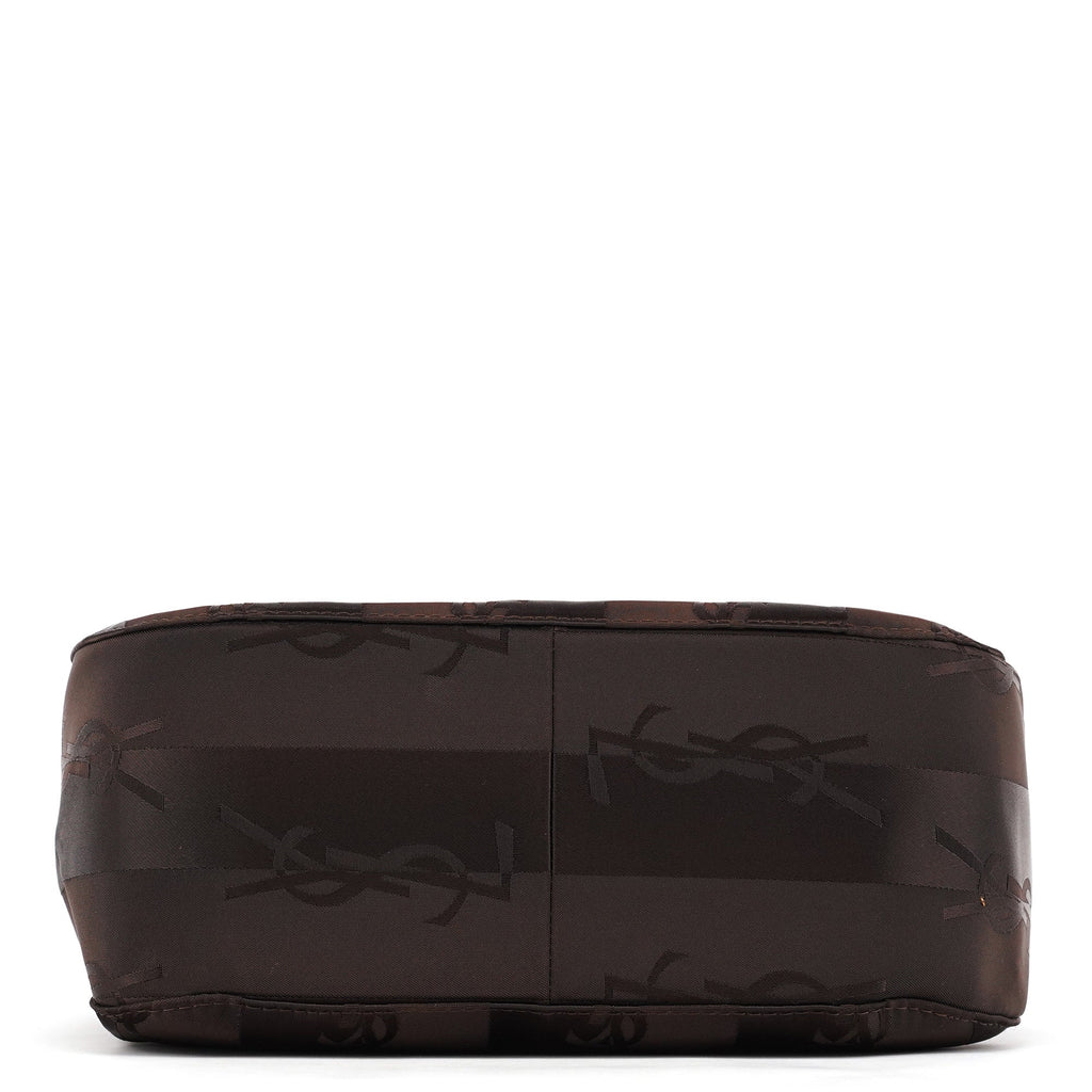 Brown YSL Satin Shoulder Bag
