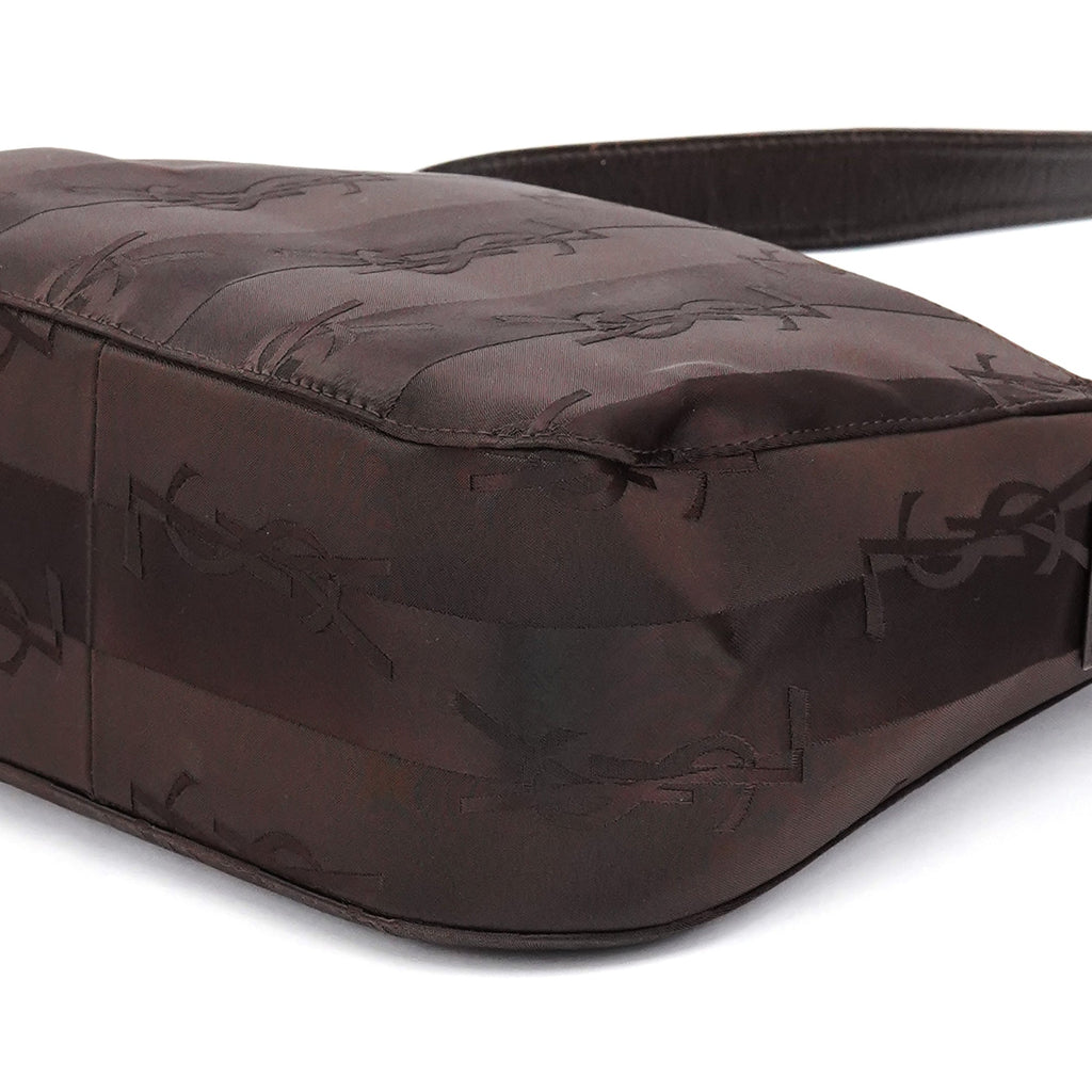 Brown YSL Satin Shoulder Bag