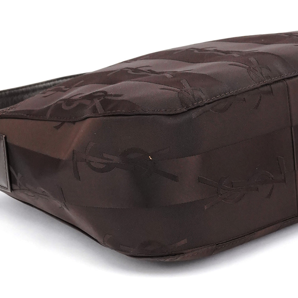 Brown YSL Satin Shoulder Bag