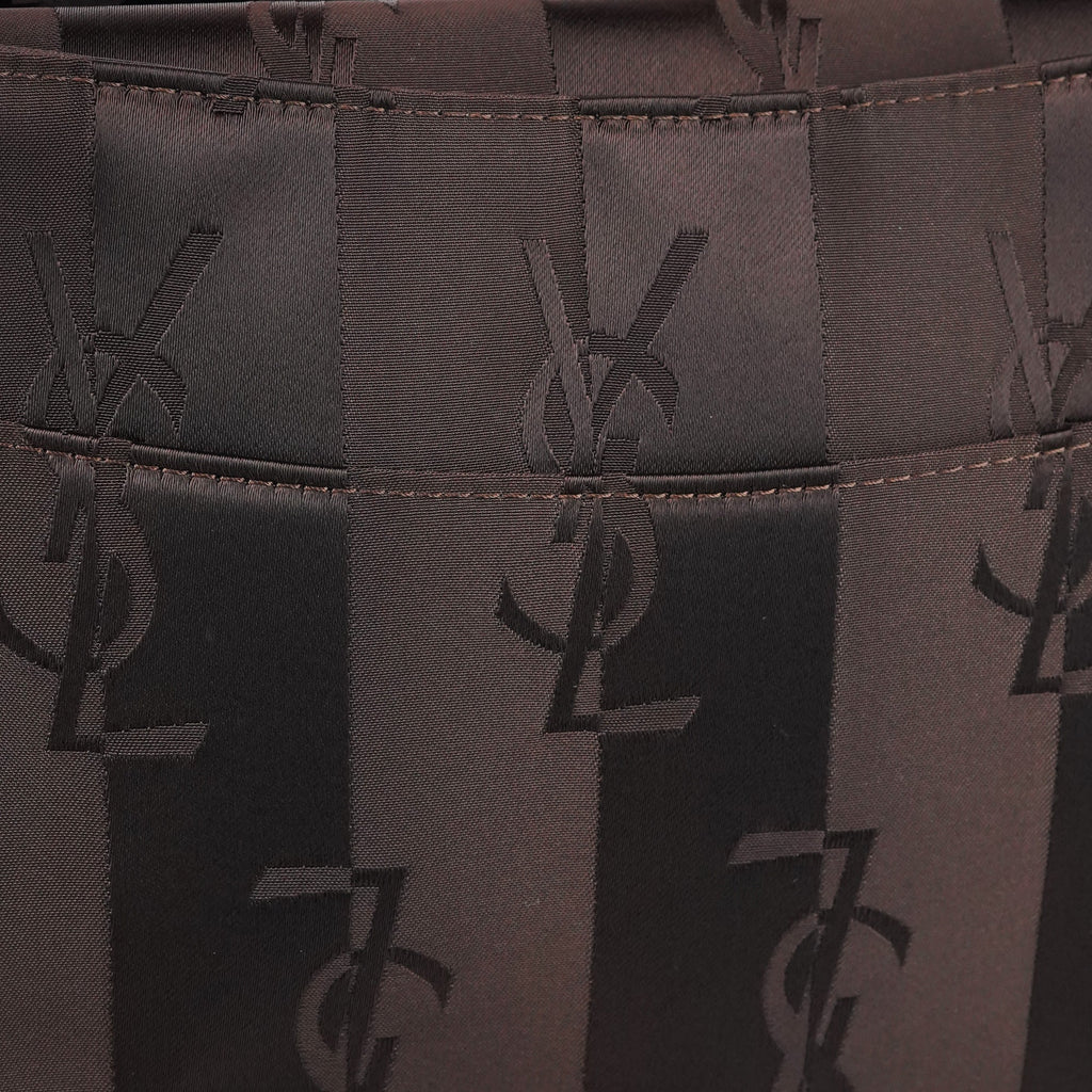 Brown YSL Satin Shoulder Bag