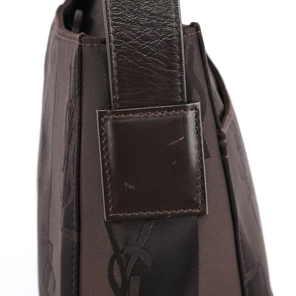 Brown YSL Satin Shoulder Bag