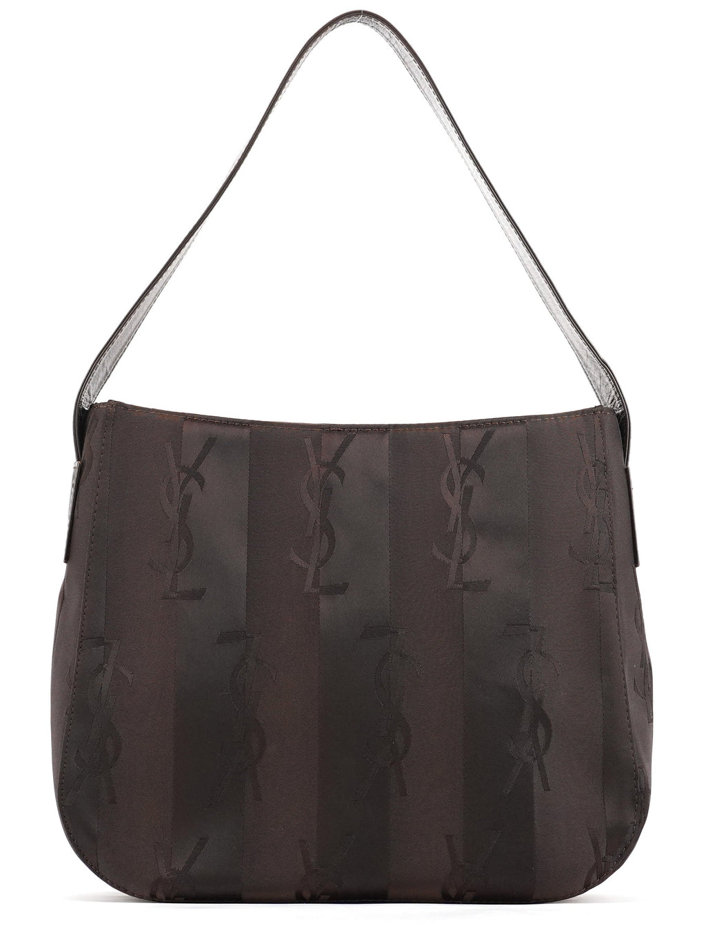 Brown YSL Satin Shoulder Bag