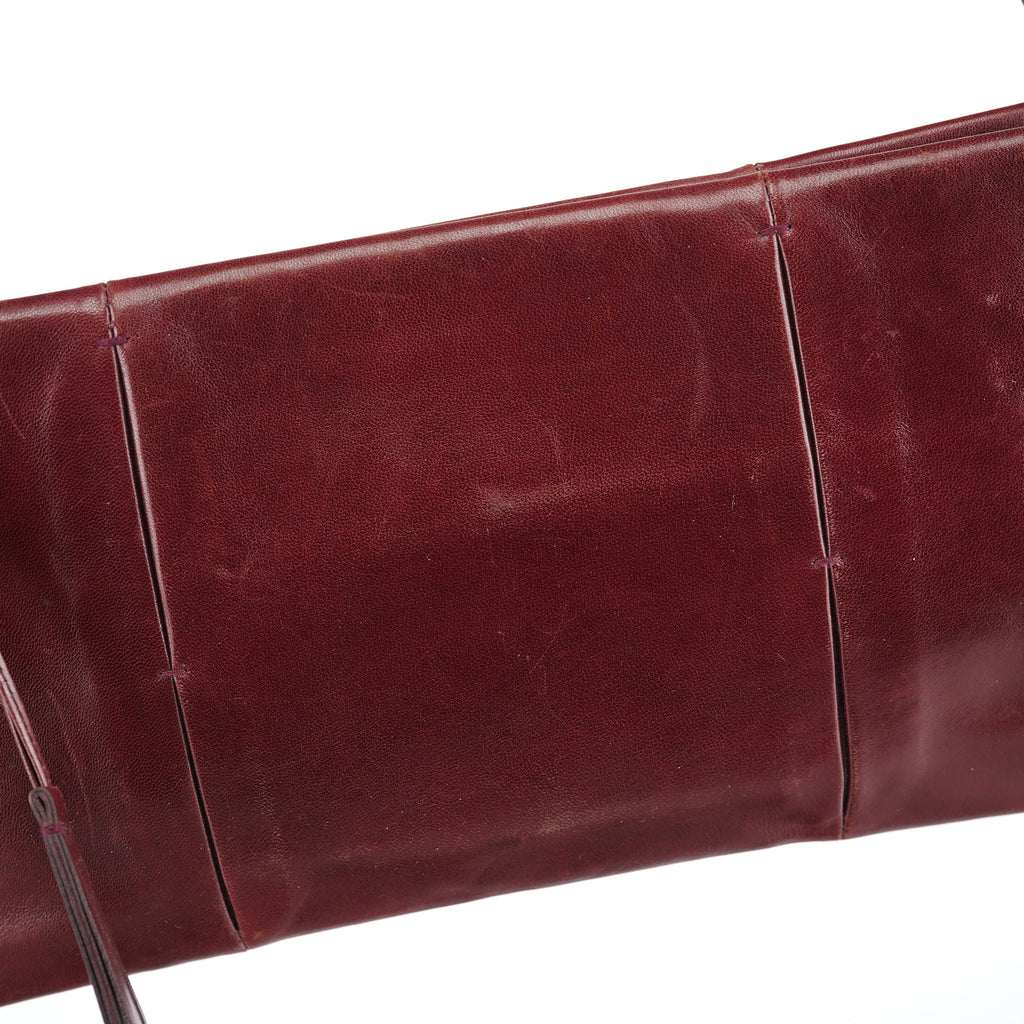 Burgundy Calfksin Mini Shoulder Bag