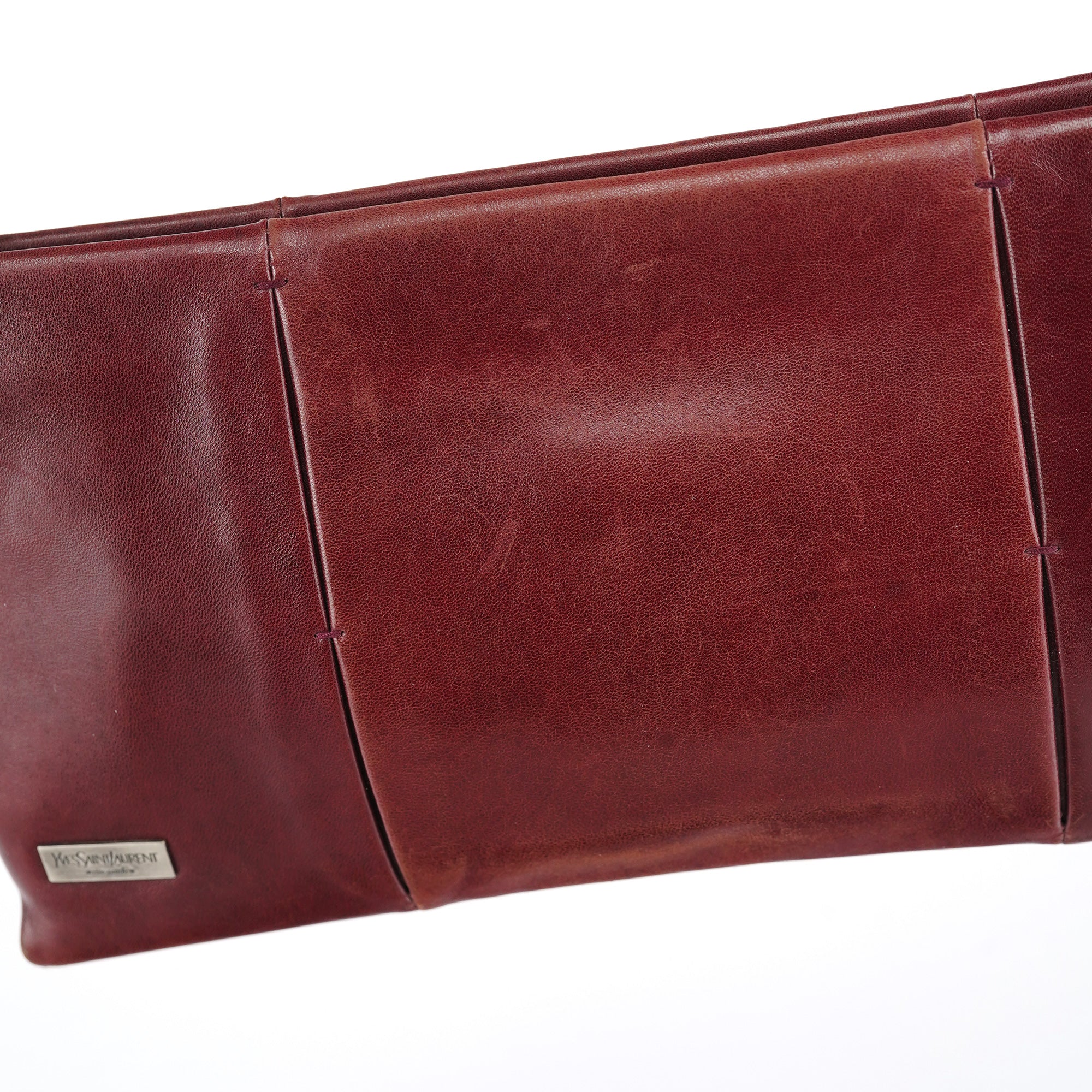 Burgundy Calfksin Mini Shoulder Bag