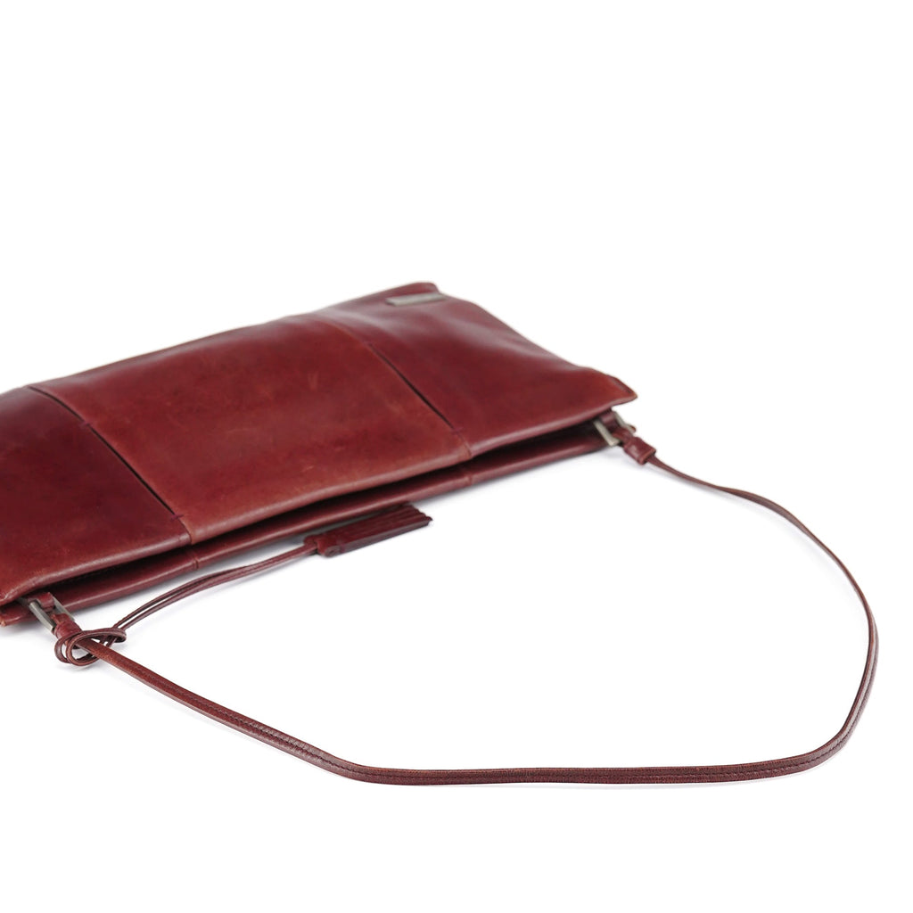 Burgundy Calfksin Mini Shoulder Bag