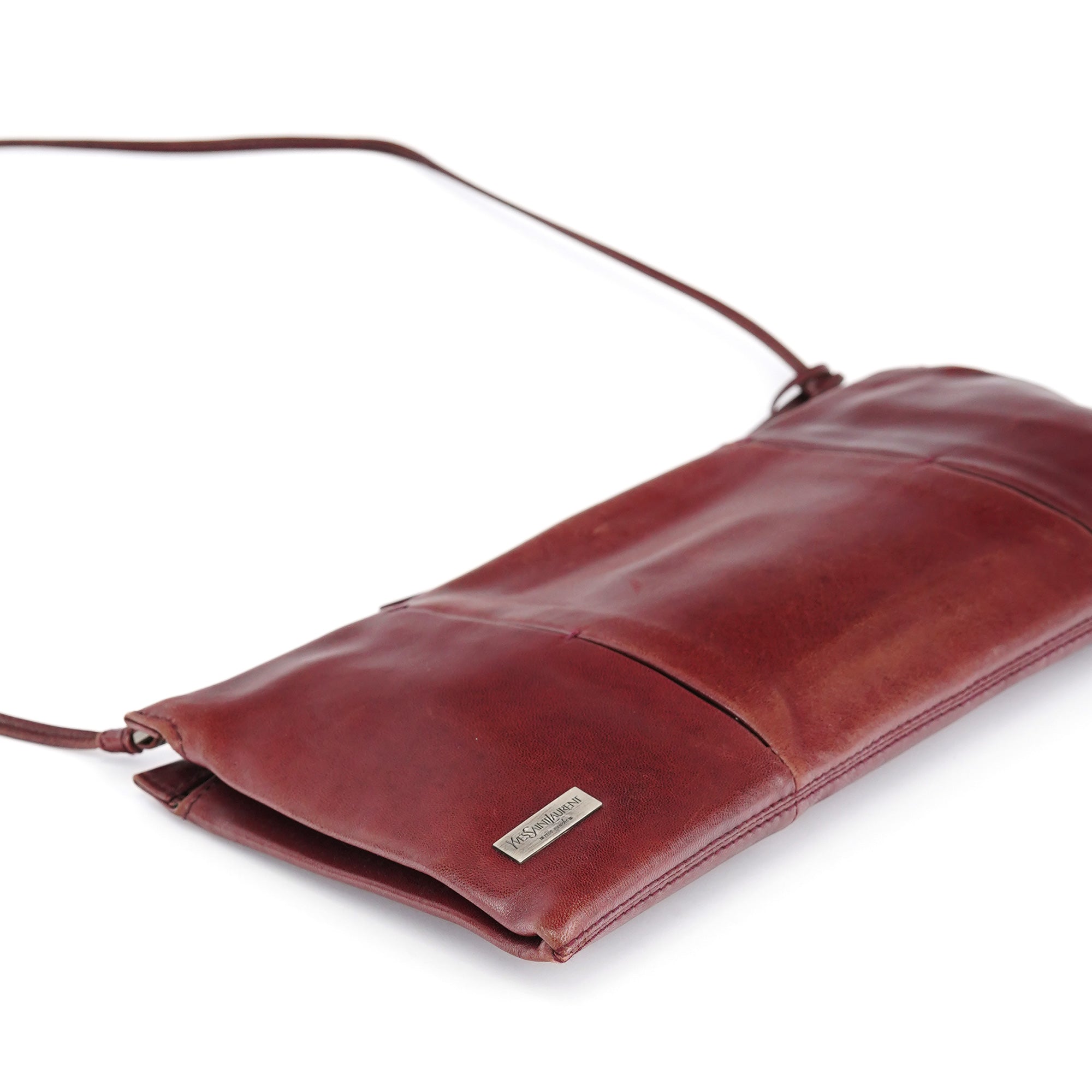 Burgundy Calfksin Mini Shoulder Bag