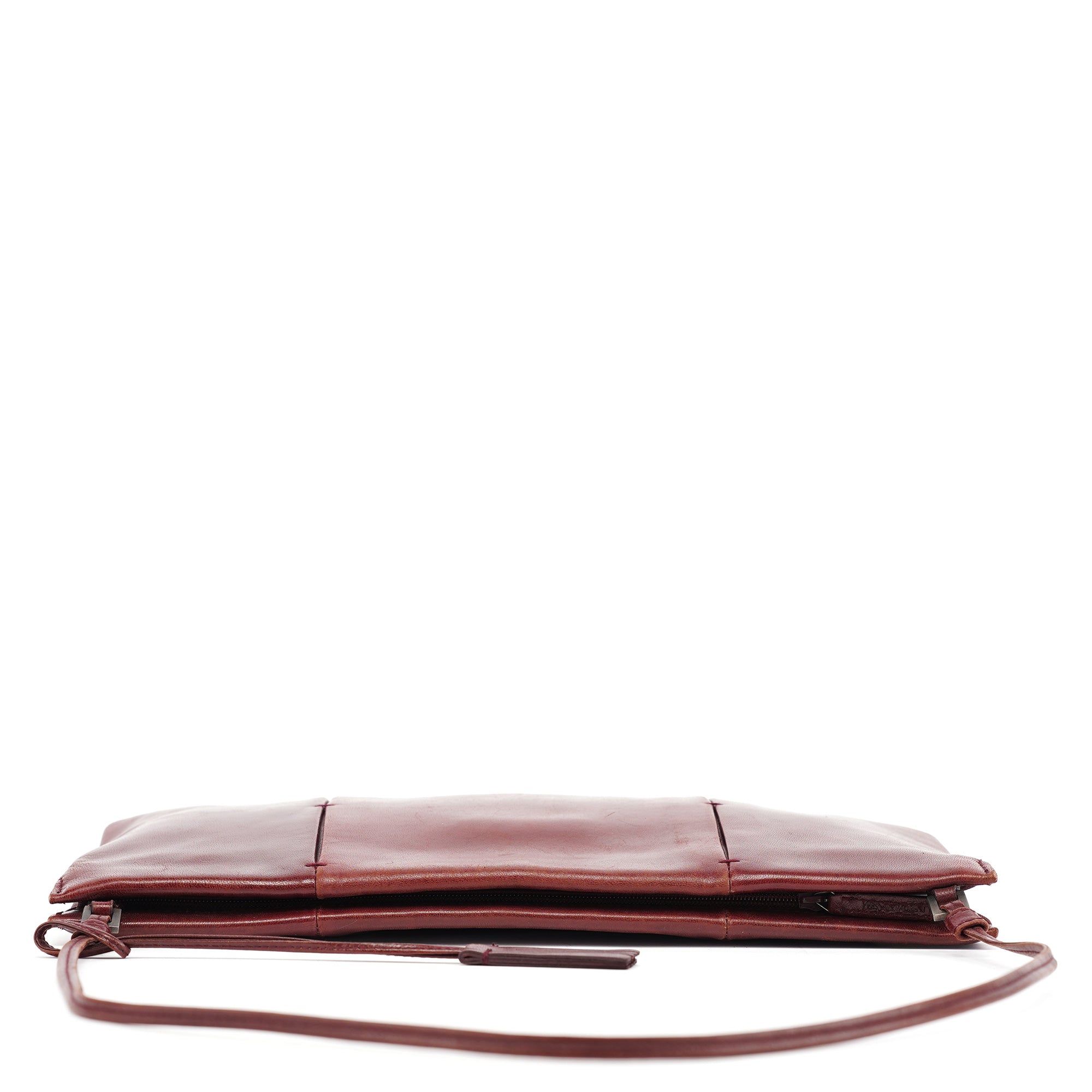 Burgundy Calfksin Mini Shoulder Bag