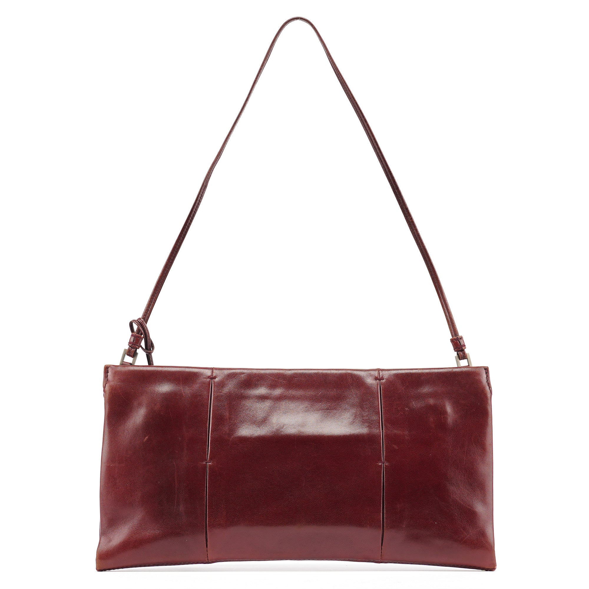 Burgundy Calfksin Mini Shoulder Bag