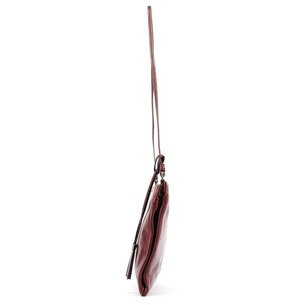 Burgundy Calfksin Mini Shoulder Bag