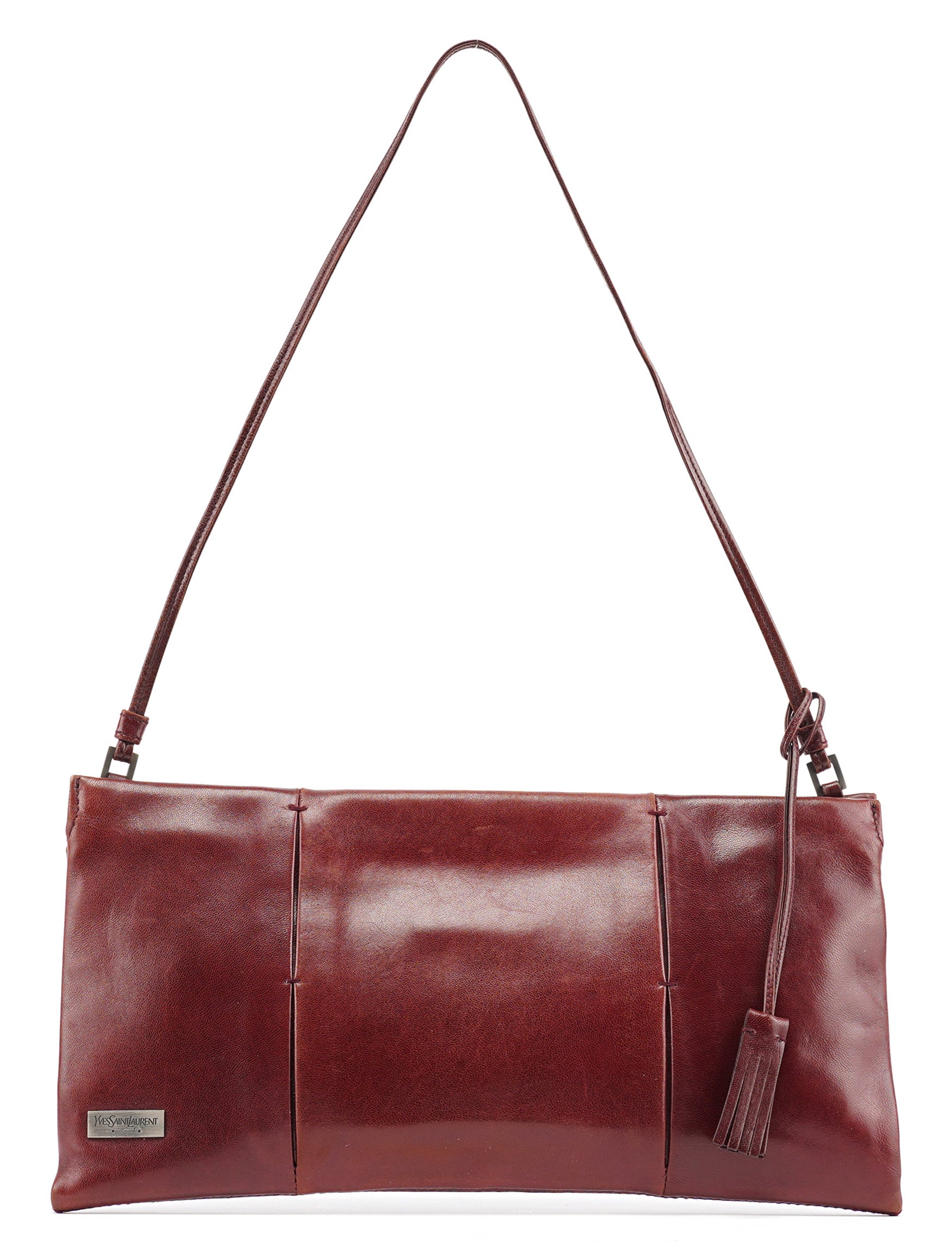 Burgundy Calfksin Mini Shoulder Bag