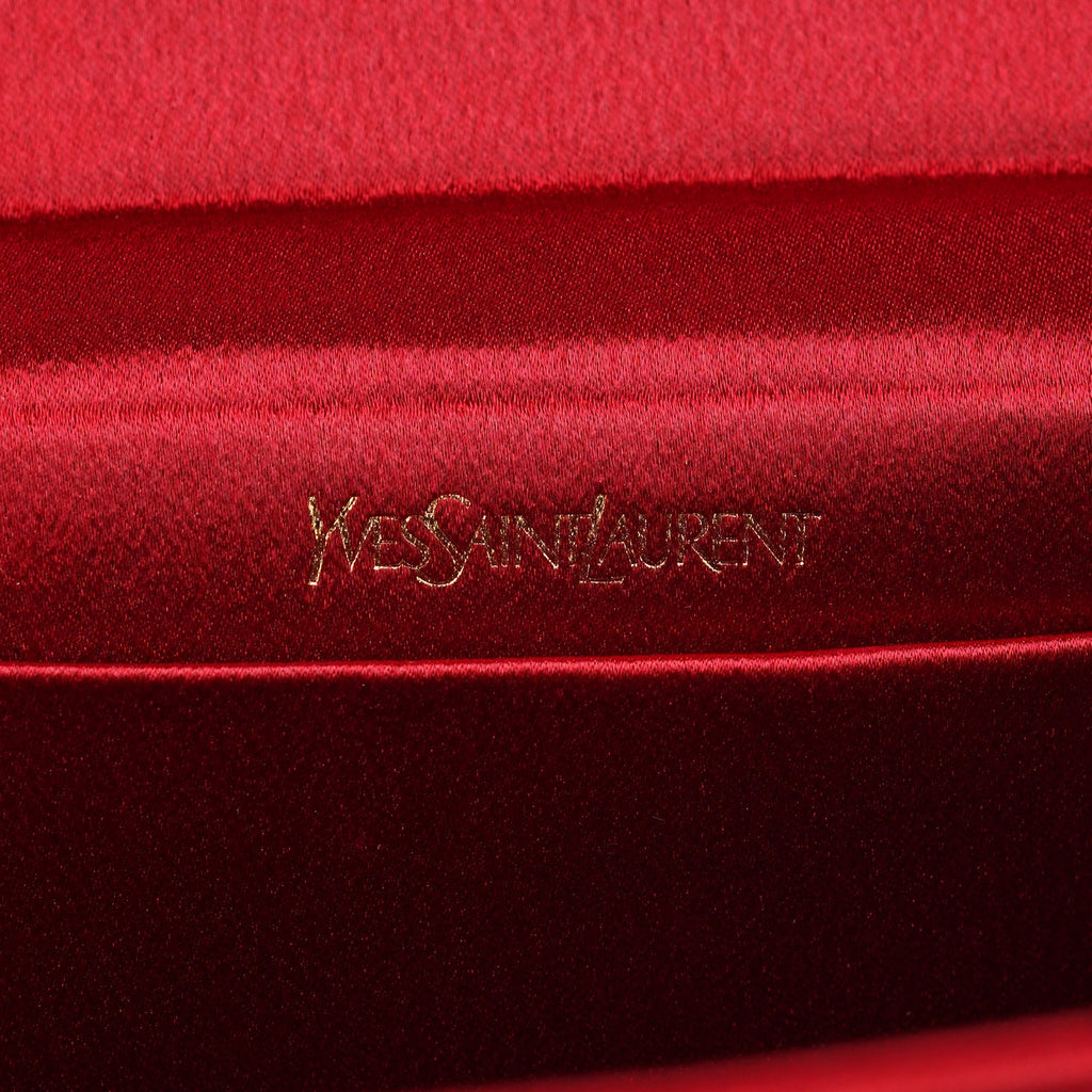 Burgundy Satin Bow Crossbody Bag
